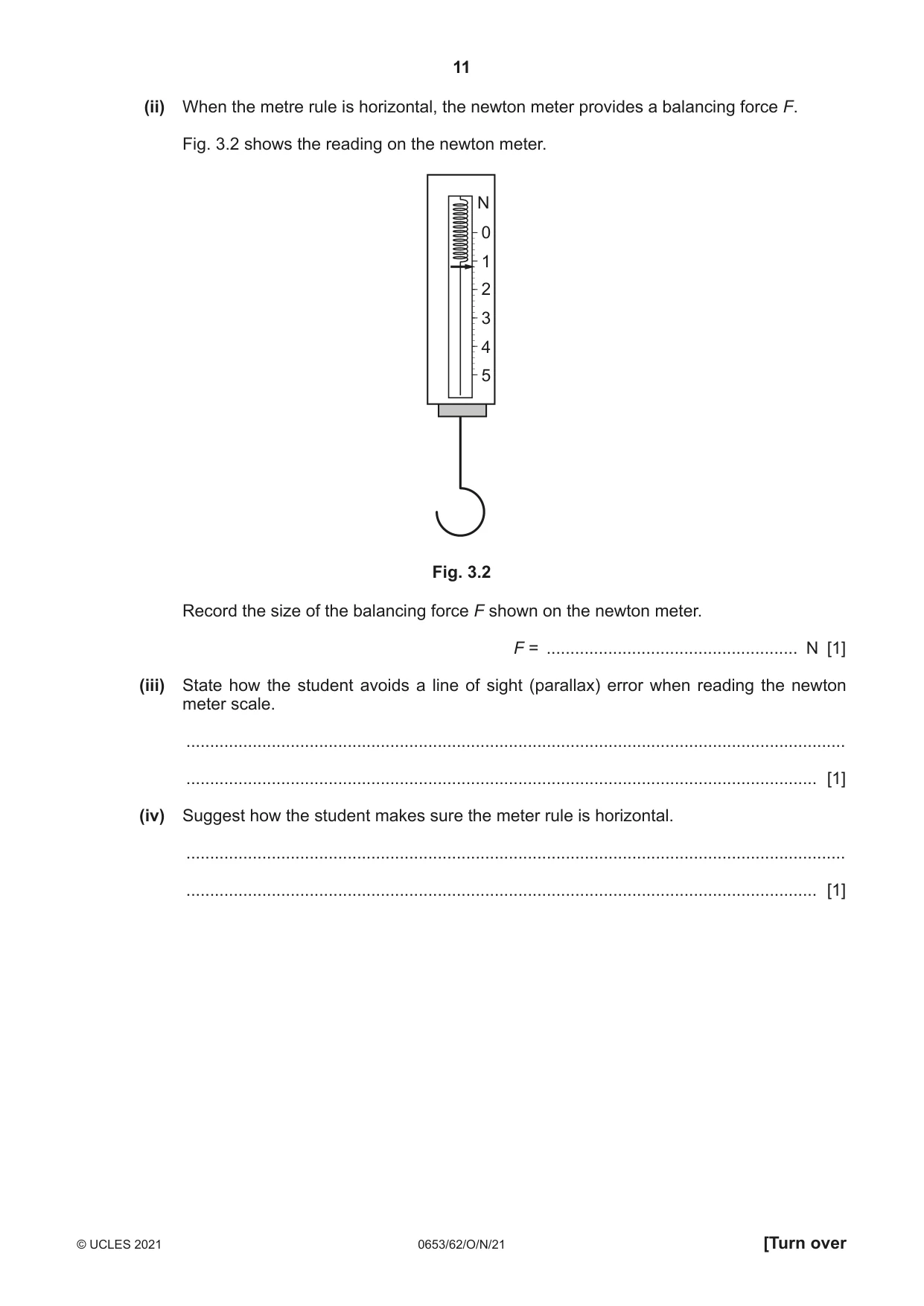 Cambridge IGCSE Science - Combined 0653 2021 Oct/Nov Paper 6 · Variant 2 question paper, page 11 of 16
