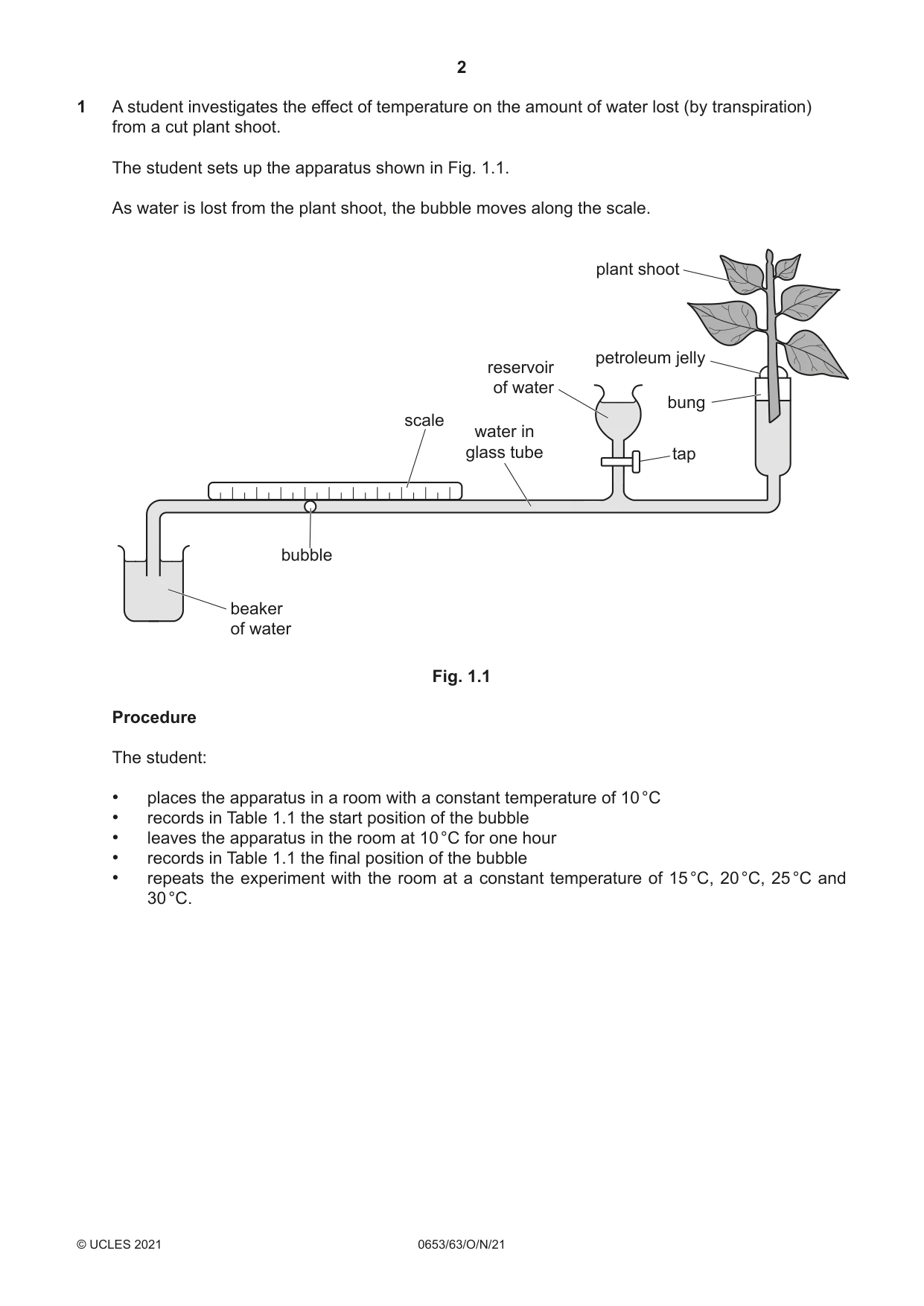 Cambridge IGCSE Science - Combined 0653 2021 Oct/Nov Paper 6 · Variant 3 question paper, page 2 of 16