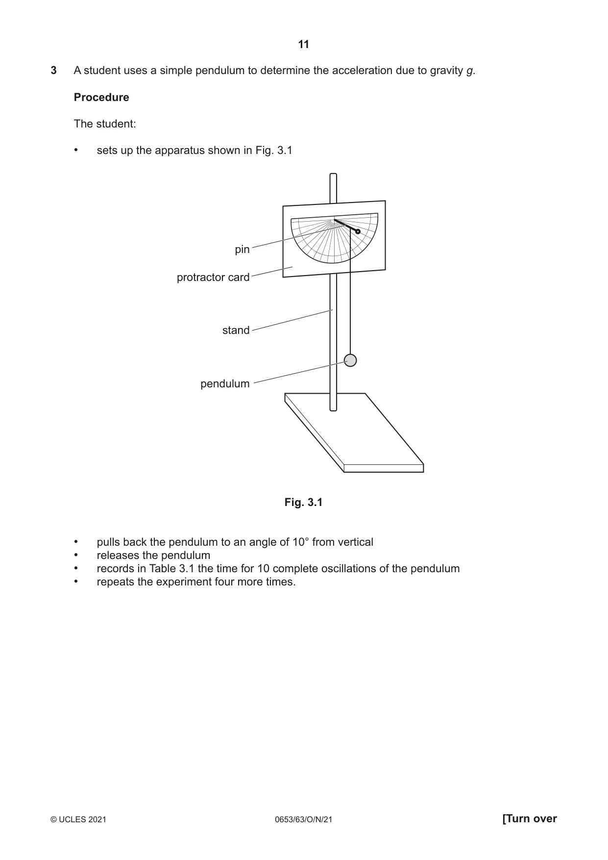 Cambridge IGCSE Science - Combined 0653 2021 Oct/Nov Paper 6 · Variant 3 question paper, page 11 of 16