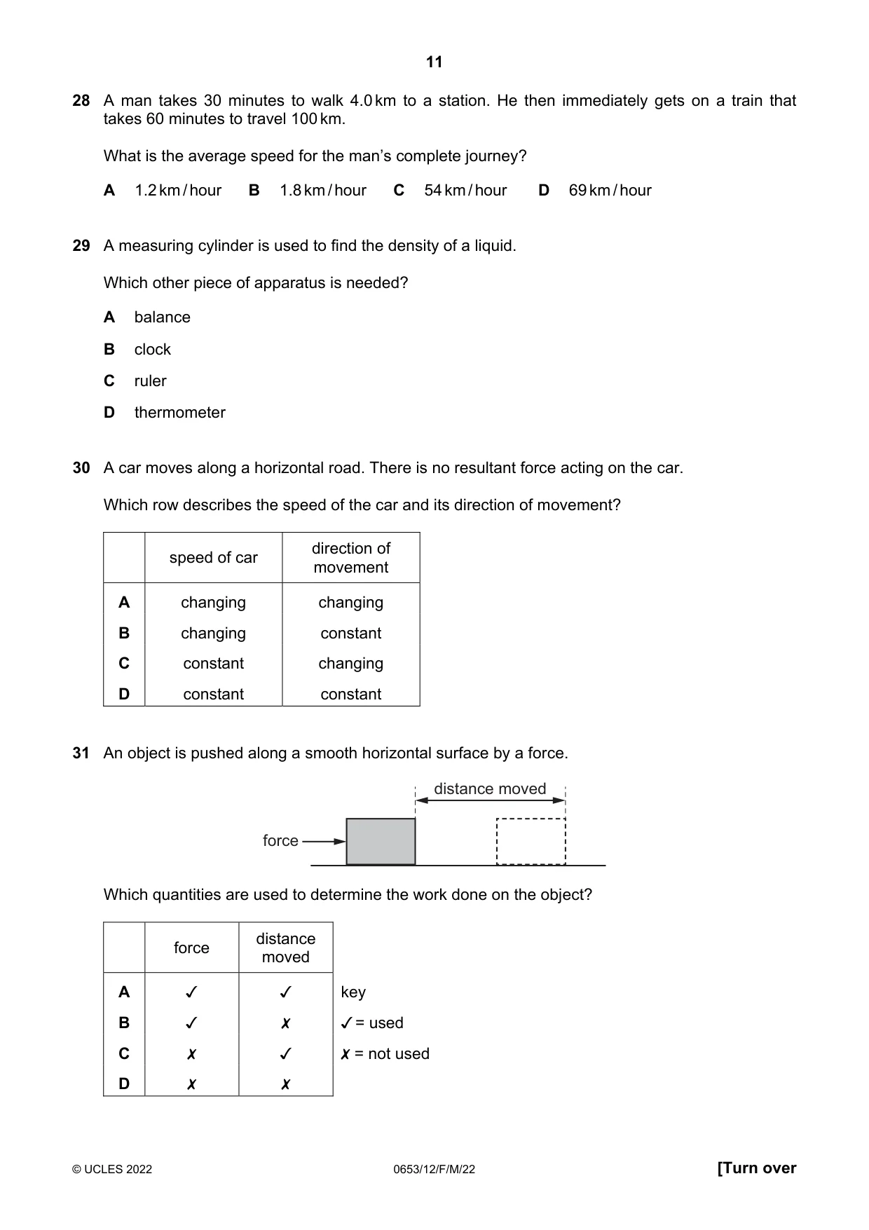 Cambridge IGCSE Science - Combined 0653 2022 Feb/March Paper 1 · Variant 2 question paper, page 11 of 16