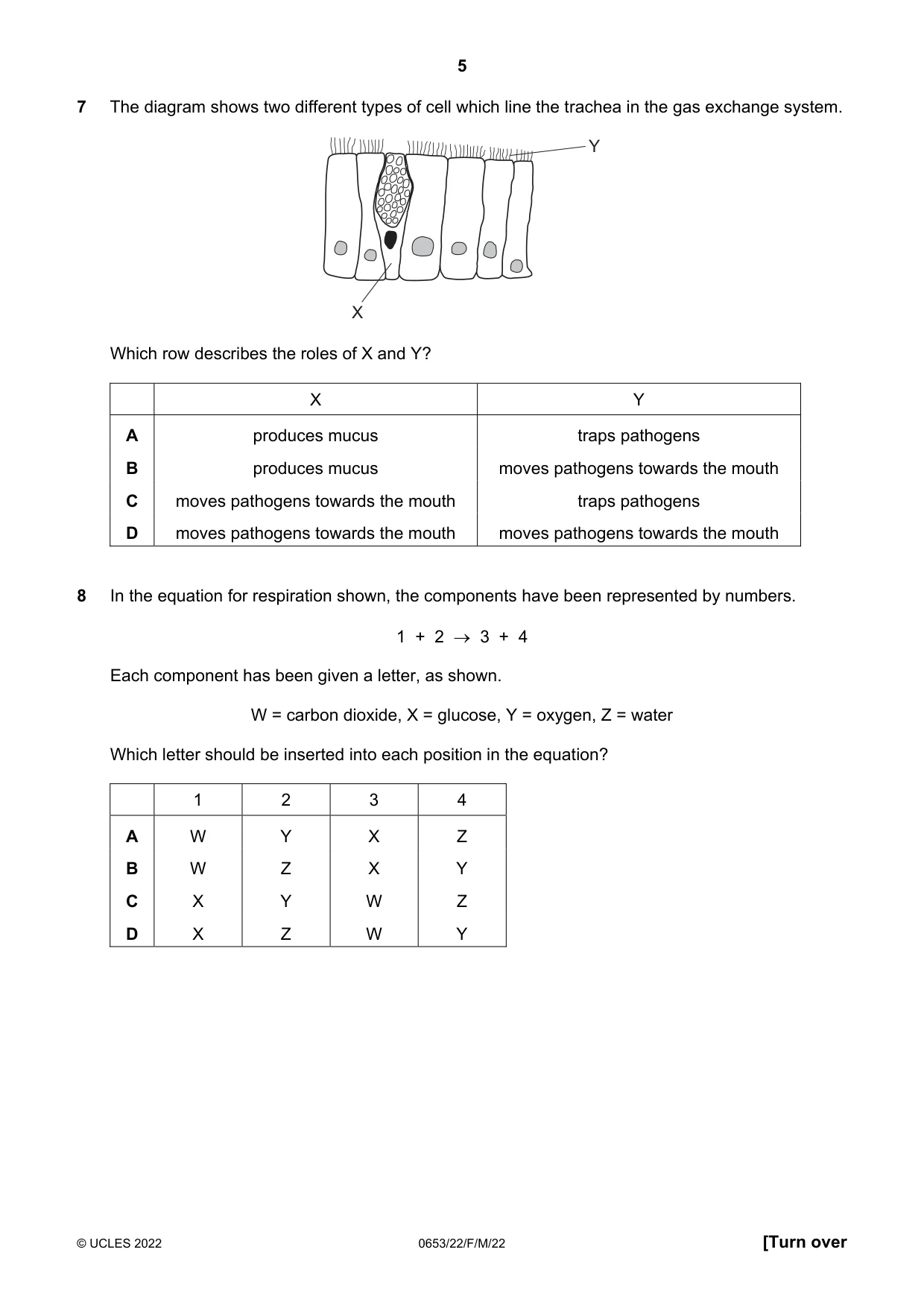 Cambridge IGCSE Science - Combined 0653 2022 Feb/March Paper 2 · Variant 2 question paper, page 5 of 16