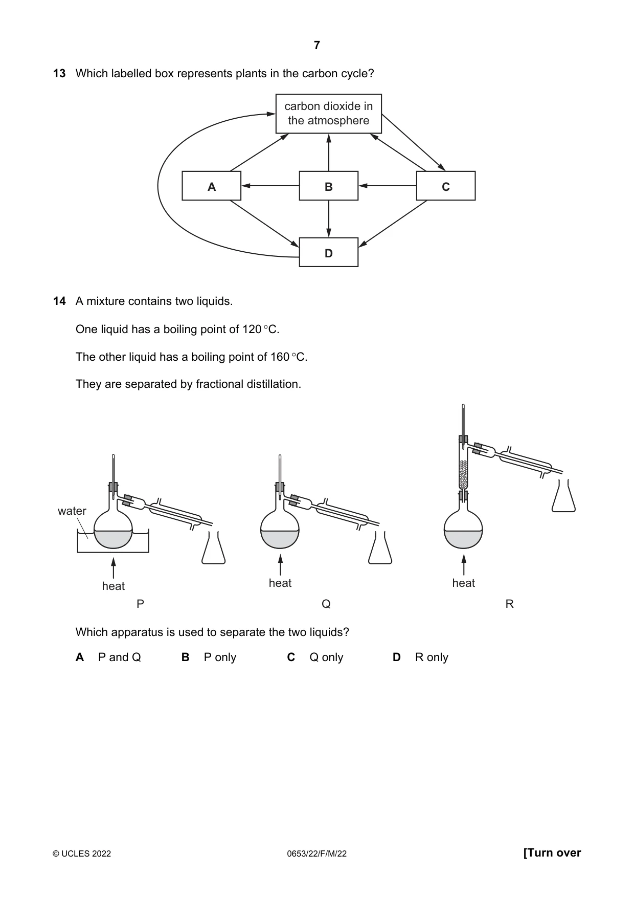 Cambridge IGCSE Science - Combined 0653 2022 Feb/March Paper 2 · Variant 2 question paper, page 7 of 16