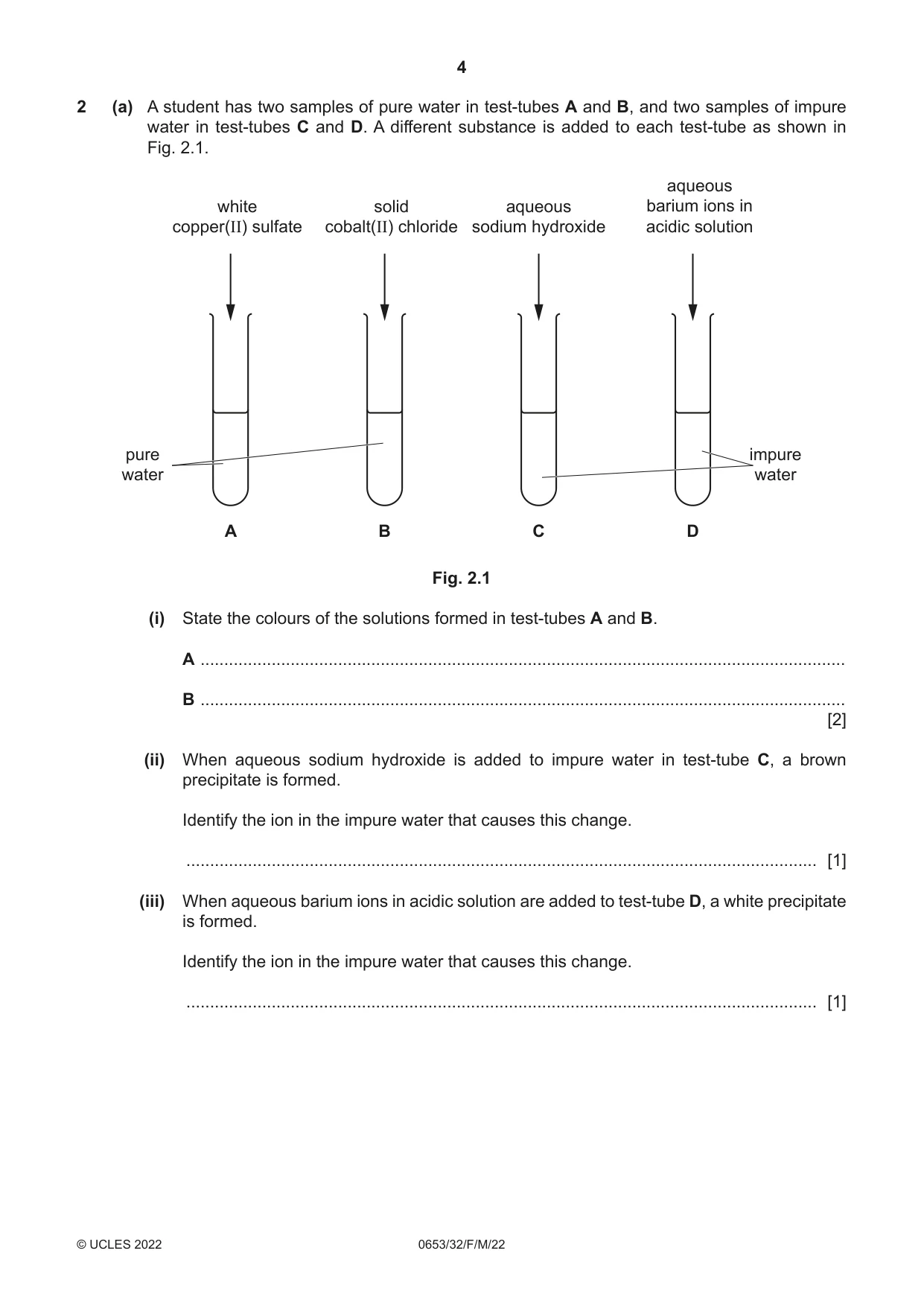 Cambridge IGCSE Science - Combined 0653 2022 Feb/March Paper 3 · Variant 2 question paper, page 4 of 24