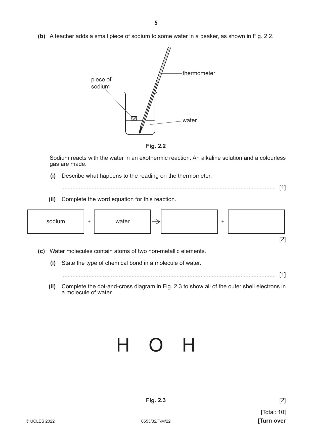 Cambridge IGCSE Science - Combined 0653 2022 Feb/March Paper 3 · Variant 2 question paper, page 5 of 24