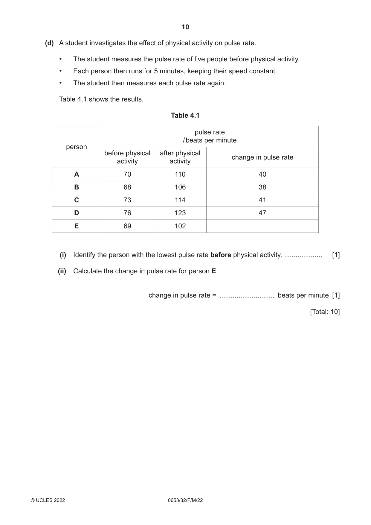 Cambridge IGCSE Science - Combined 0653 2022 Feb/March Paper 3 · Variant 2 question paper, page 10 of 24