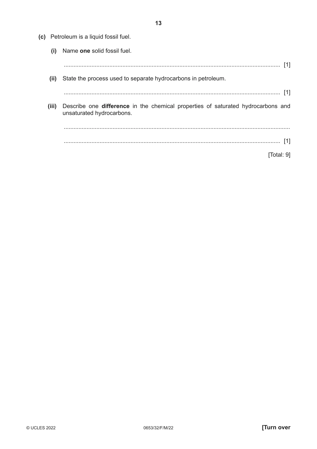 Cambridge IGCSE Science - Combined 0653 2022 Feb/March Paper 3 · Variant 2 question paper, page 13 of 24