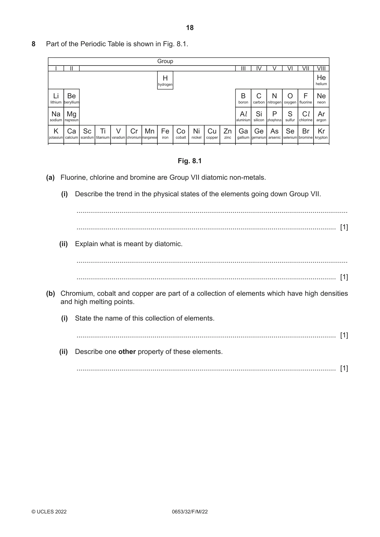 Cambridge IGCSE Science - Combined 0653 2022 Feb/March Paper 3 · Variant 2 question paper, page 18 of 24
