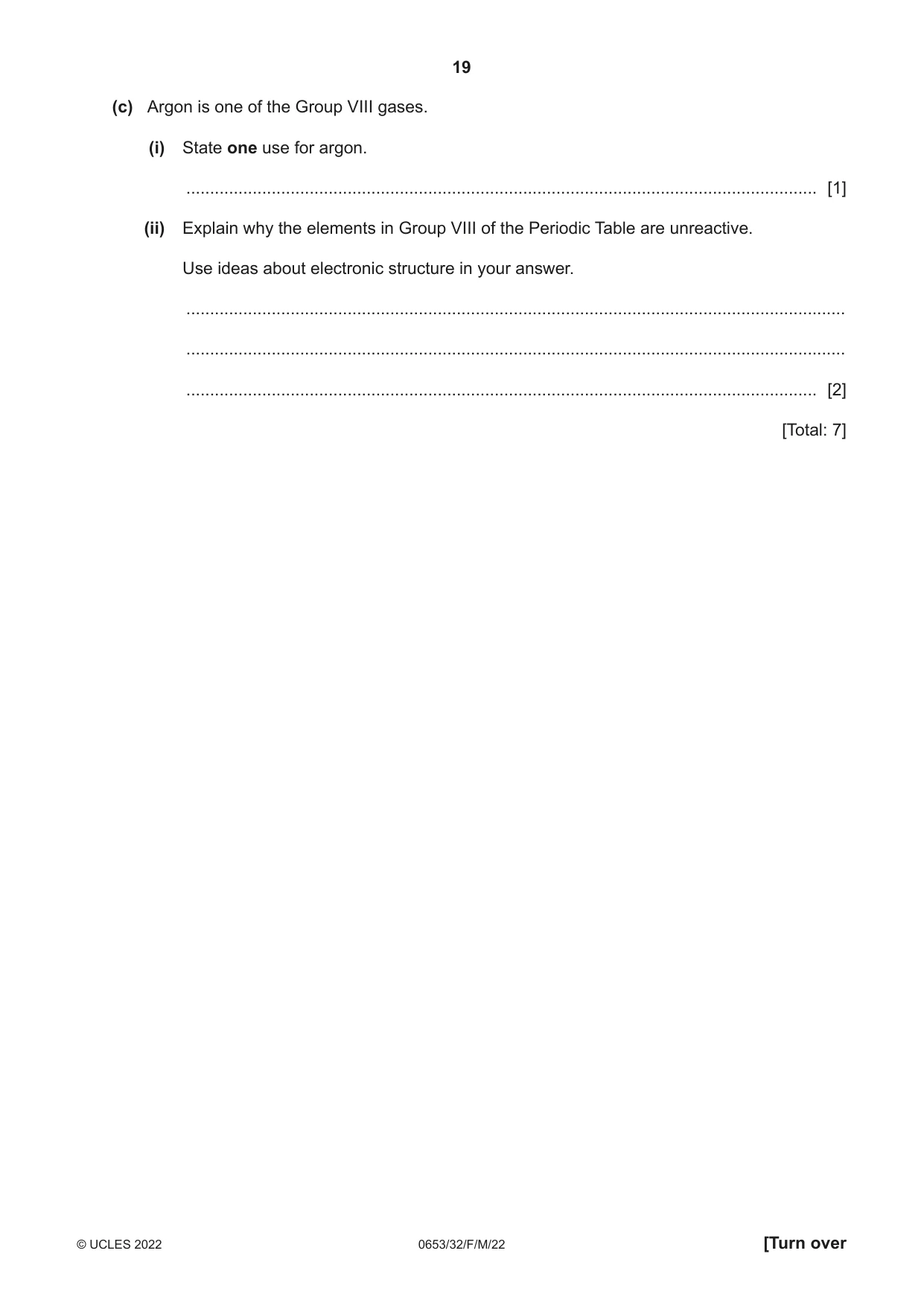 Cambridge IGCSE Science - Combined 0653 2022 Feb/March Paper 3 · Variant 2 question paper, page 19 of 24
