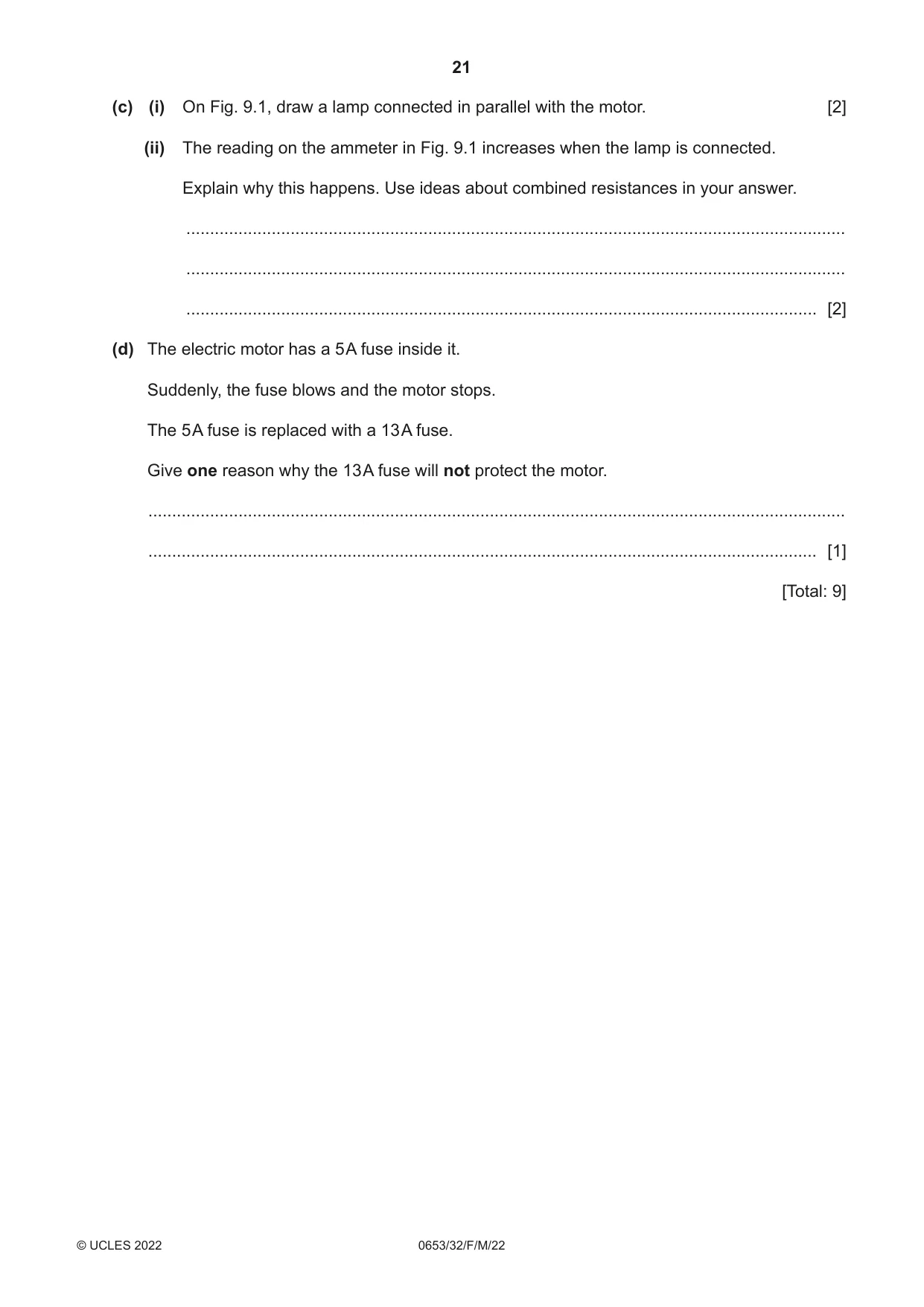 Cambridge IGCSE Science - Combined 0653 2022 Feb/March Paper 3 · Variant 2 question paper, page 21 of 24