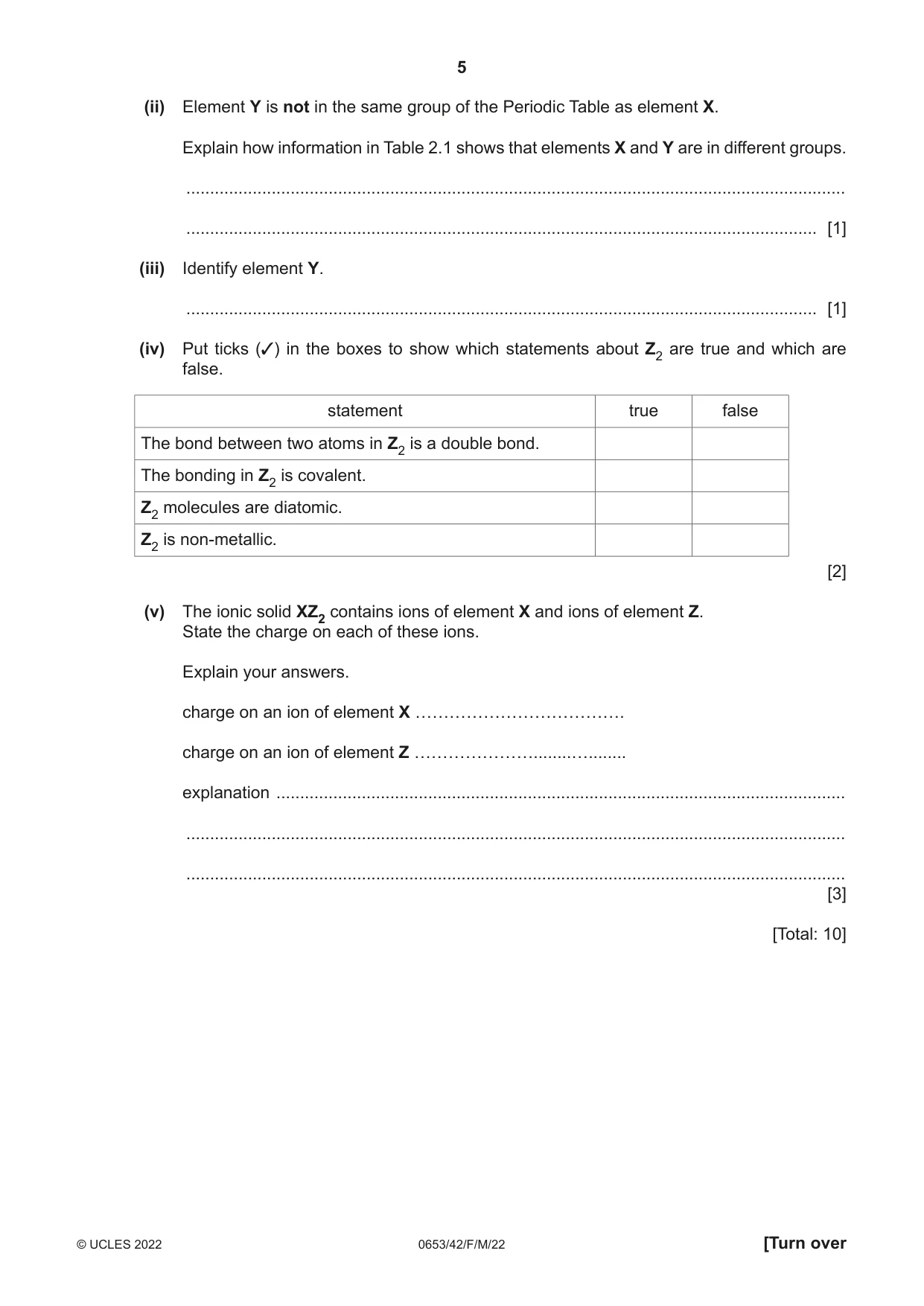 Cambridge IGCSE Science - Combined 0653 2022 Feb/March Paper 4 · Variant 2 question paper, page 5 of 24