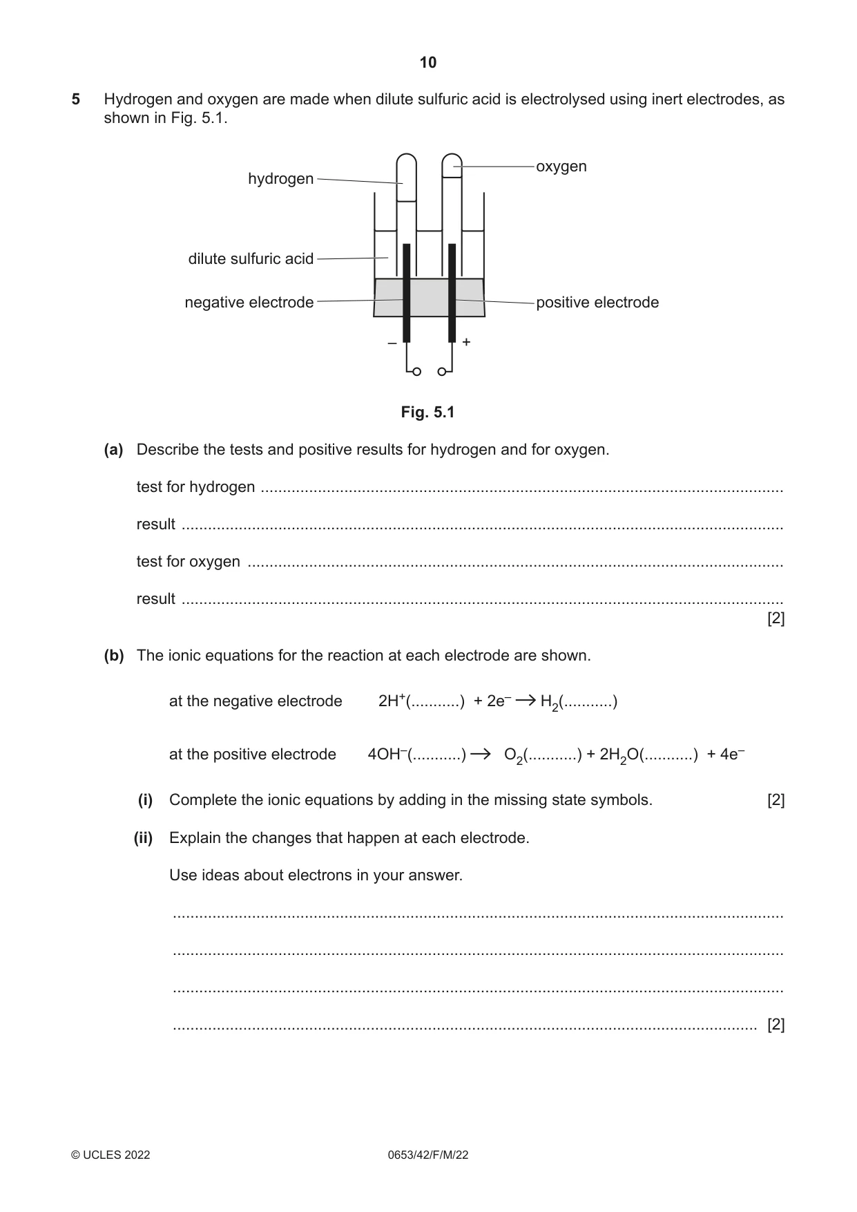 Cambridge IGCSE Science - Combined 0653 2022 Feb/March Paper 4 · Variant 2 question paper, page 10 of 24