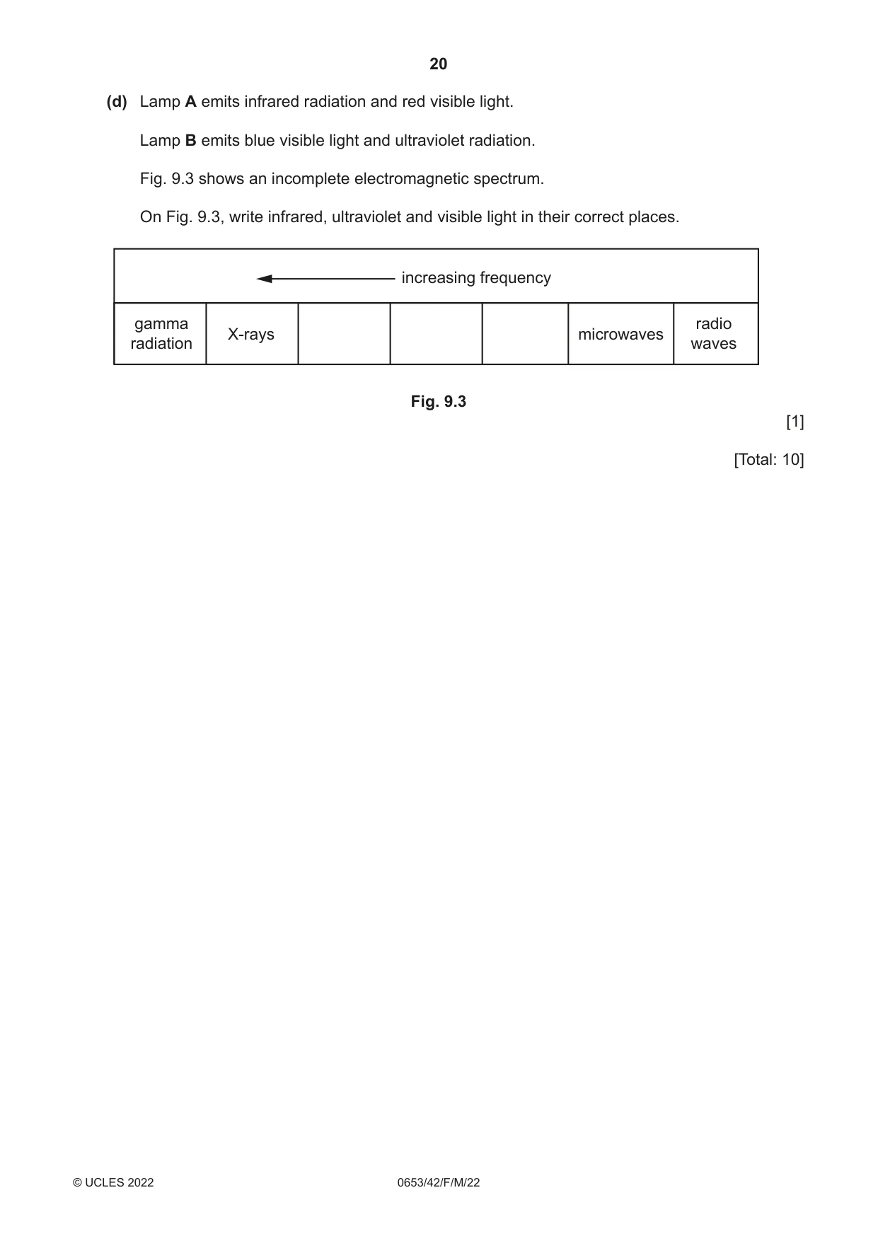 Cambridge IGCSE Science - Combined 0653 2022 Feb/March Paper 4 · Variant 2 question paper, page 20 of 24