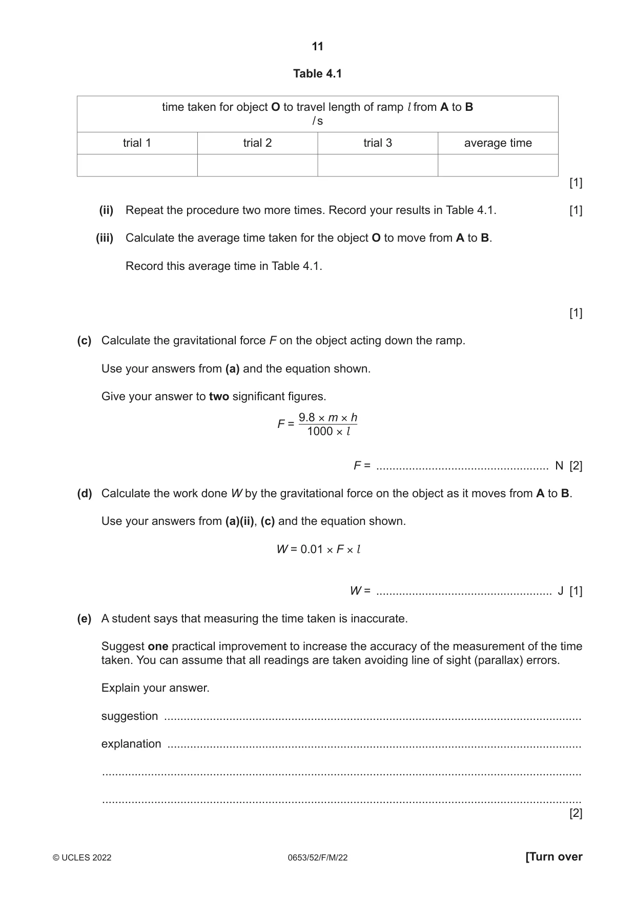 Cambridge IGCSE Science - Combined 0653 2022 Feb/March Paper 5 · Variant 2 question paper, page 11 of 16