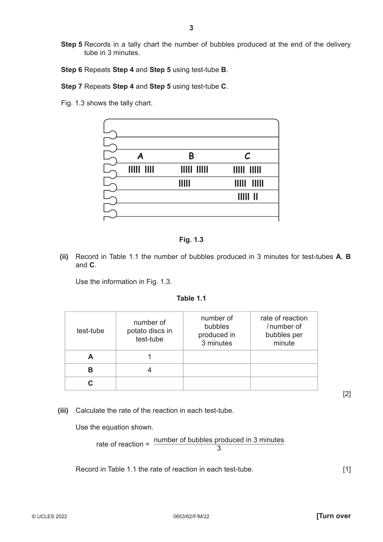 Cambridge IGCSE Science - Combined 0653 2022 Feb/March Paper 6 · Variant 2 question paper, page 3 of 12