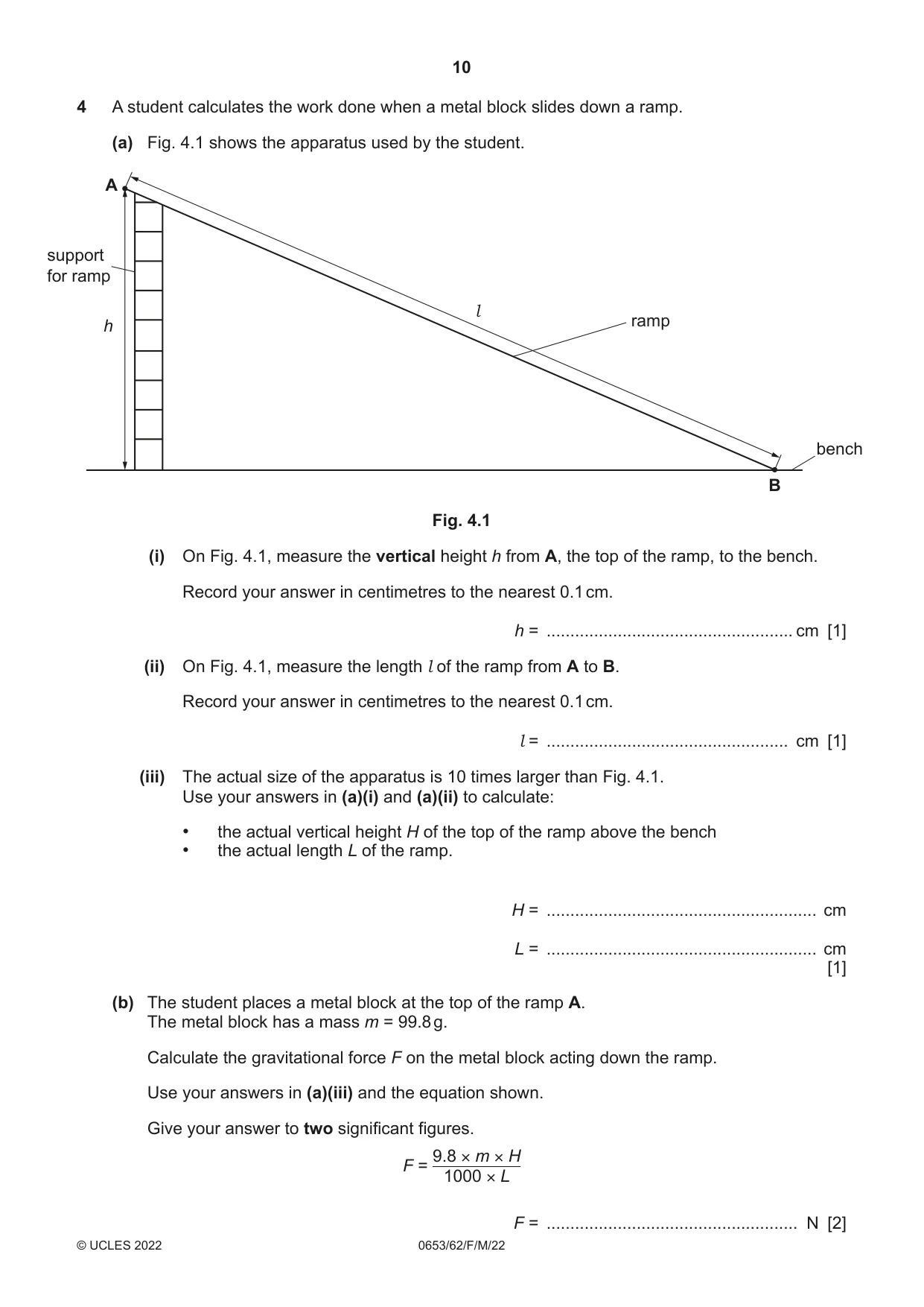Cambridge IGCSE Science - Combined 0653 2022 Feb/March Paper 6 · Variant 2 question paper, page 10 of 12