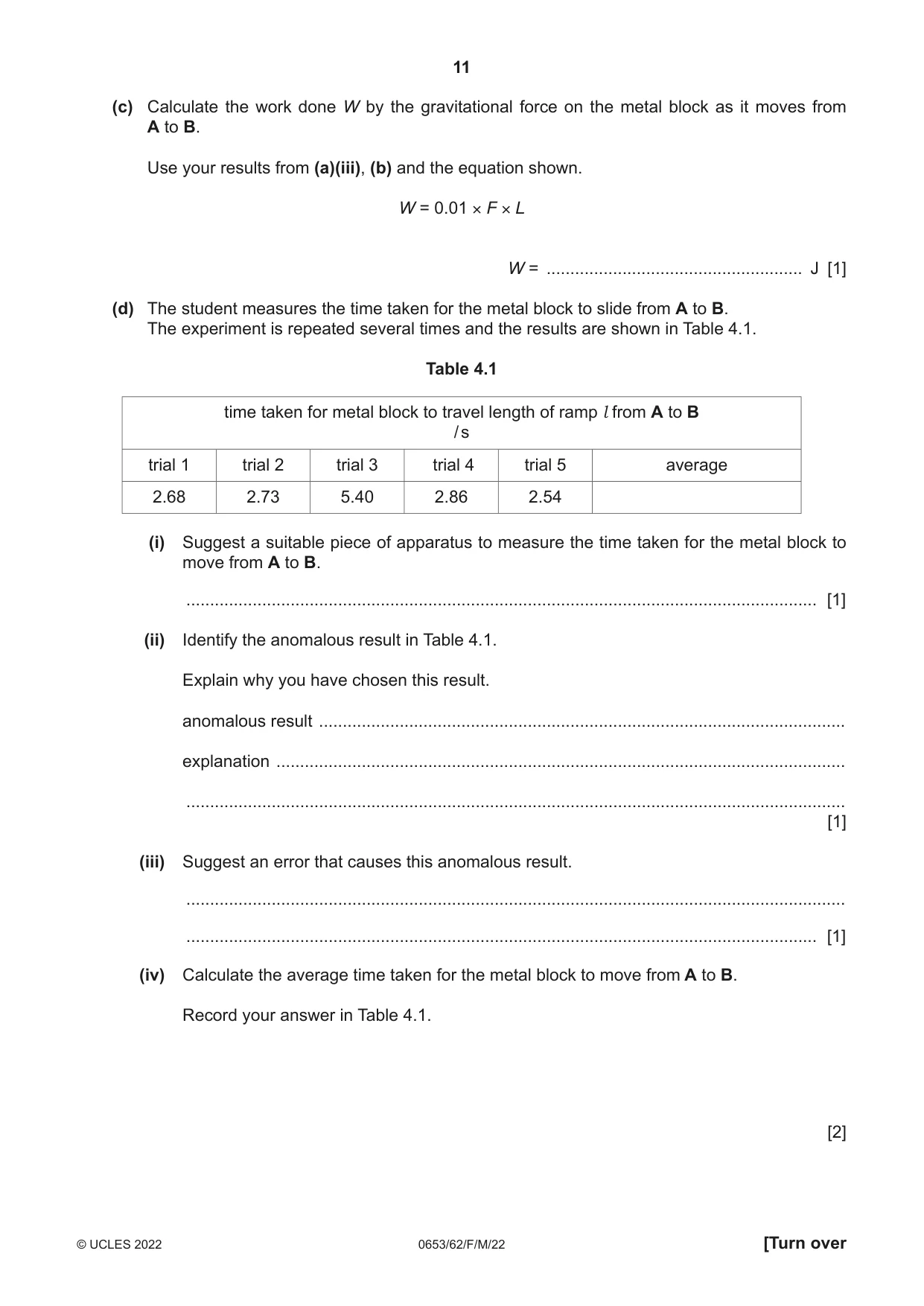 Cambridge IGCSE Science - Combined 0653 2022 Feb/March Paper 6 · Variant 2 question paper, page 11 of 12