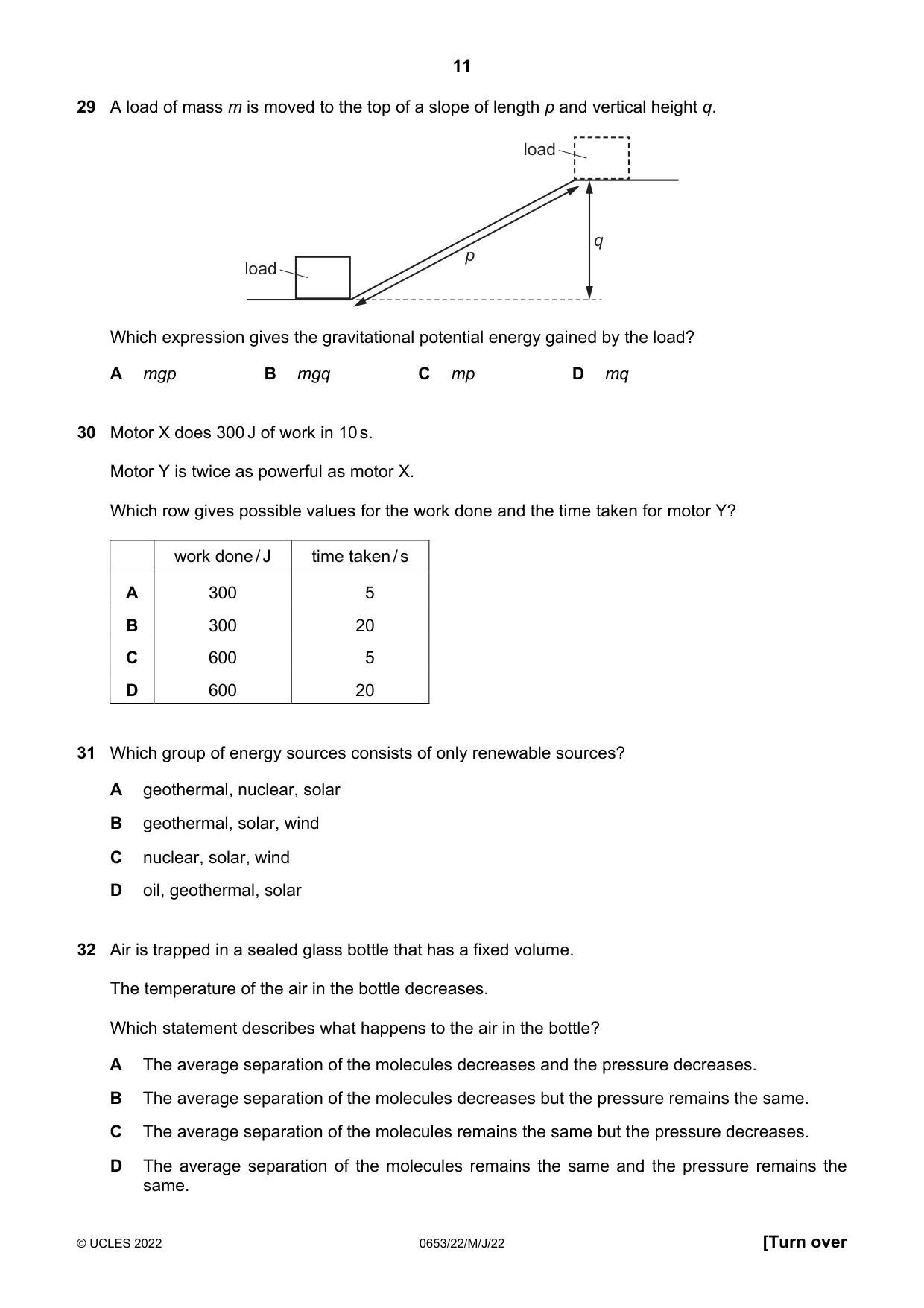 Cambridge IGCSE Science - Combined 0653 2022 May/June Paper 2 · Variant 2 question paper, page 11 of 16