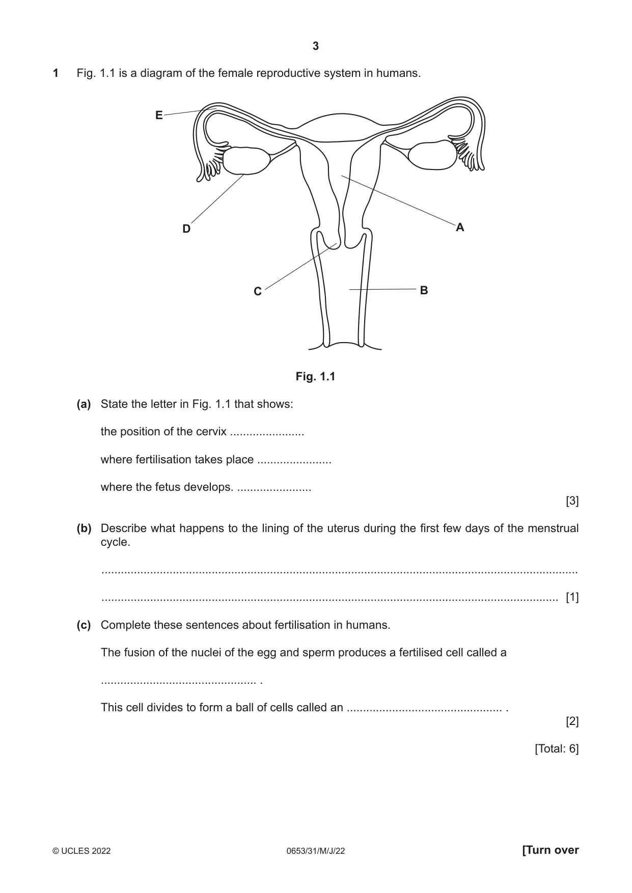 Cambridge IGCSE Science - Combined 0653 2022 May/June Paper 3 · Variant 1 question paper, page 3 of 20