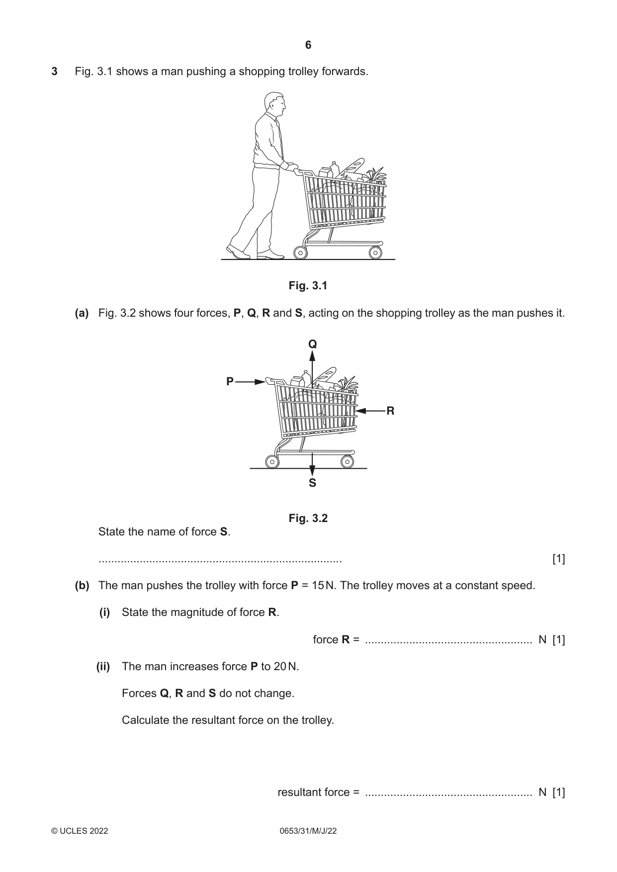Cambridge IGCSE Science - Combined 0653 2022 May/June Paper 3 · Variant 1 question paper, page 6 of 20
