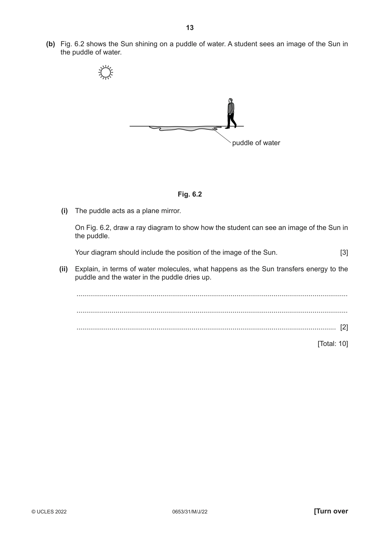 Cambridge IGCSE Science - Combined 0653 2022 May/June Paper 3 · Variant 1 question paper, page 13 of 20