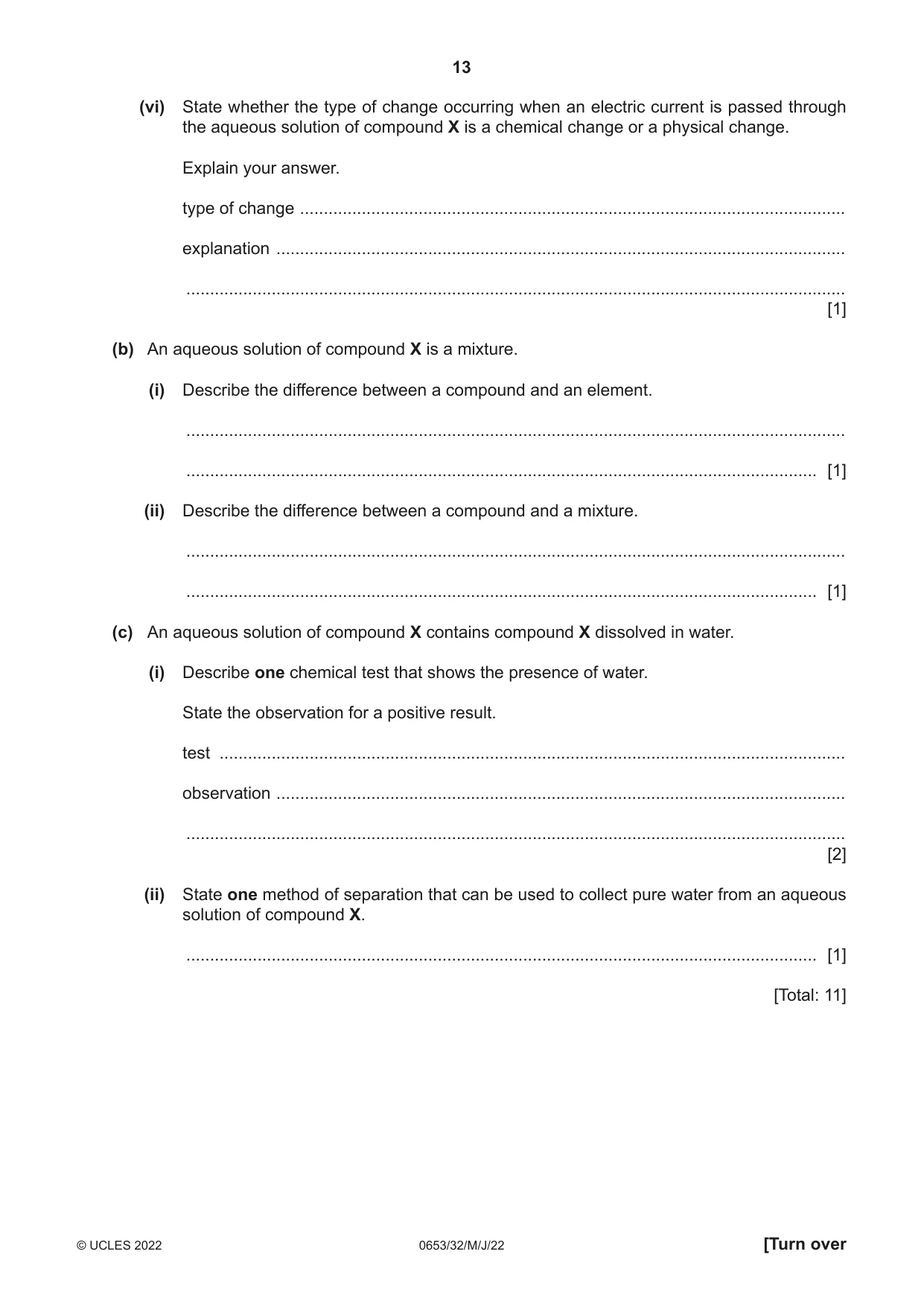Cambridge IGCSE Science - Combined 0653 2022 May/June Paper 3 · Variant 2 question paper, page 13 of 24
