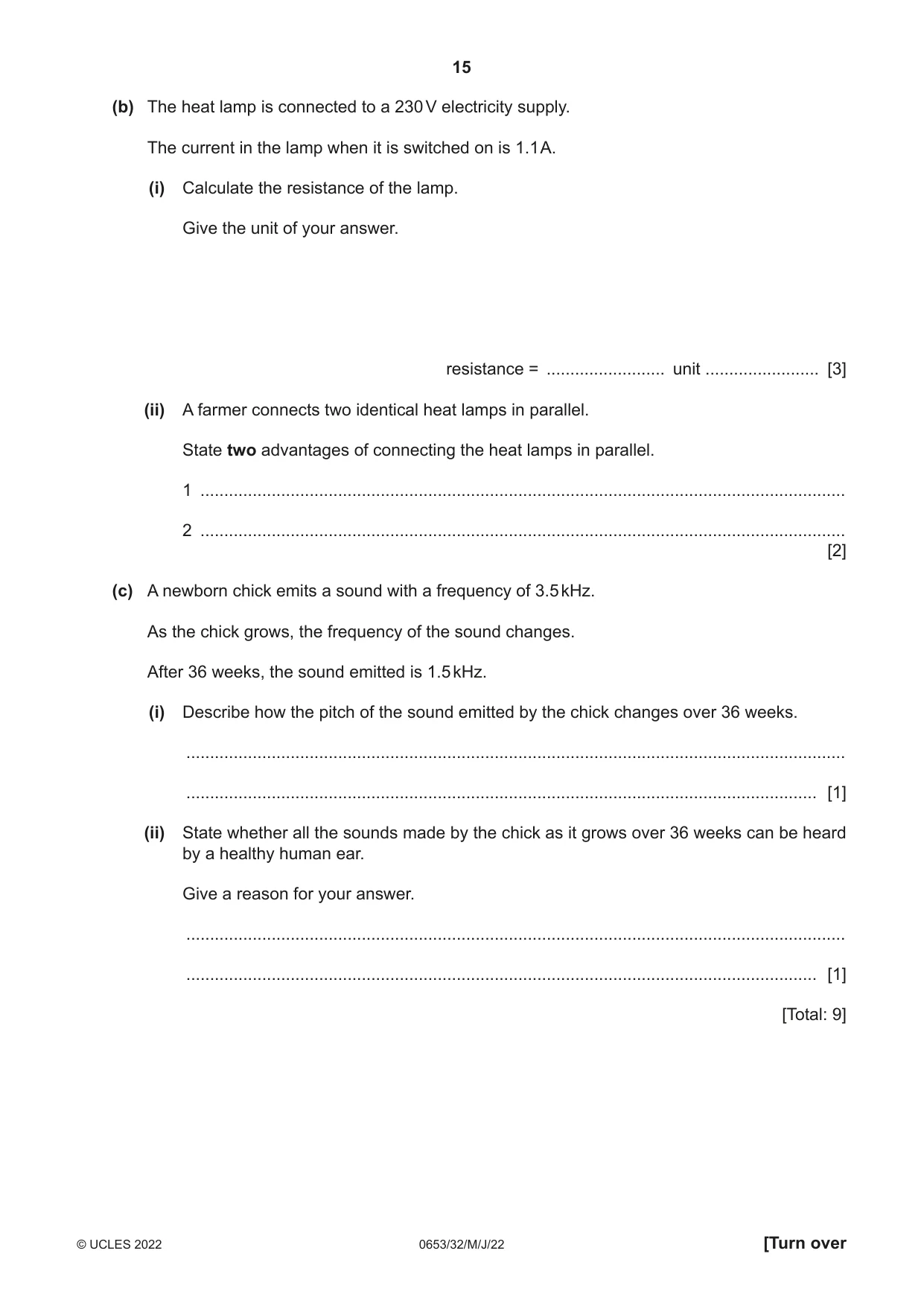 Cambridge IGCSE Science - Combined 0653 2022 May/June Paper 3 · Variant 2 question paper, page 15 of 24
