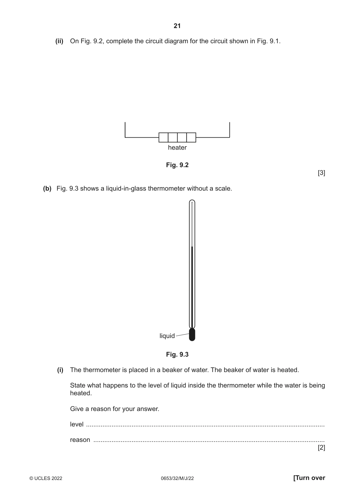 Cambridge IGCSE Science - Combined 0653 2022 May/June Paper 3 · Variant 2 question paper, page 21 of 24