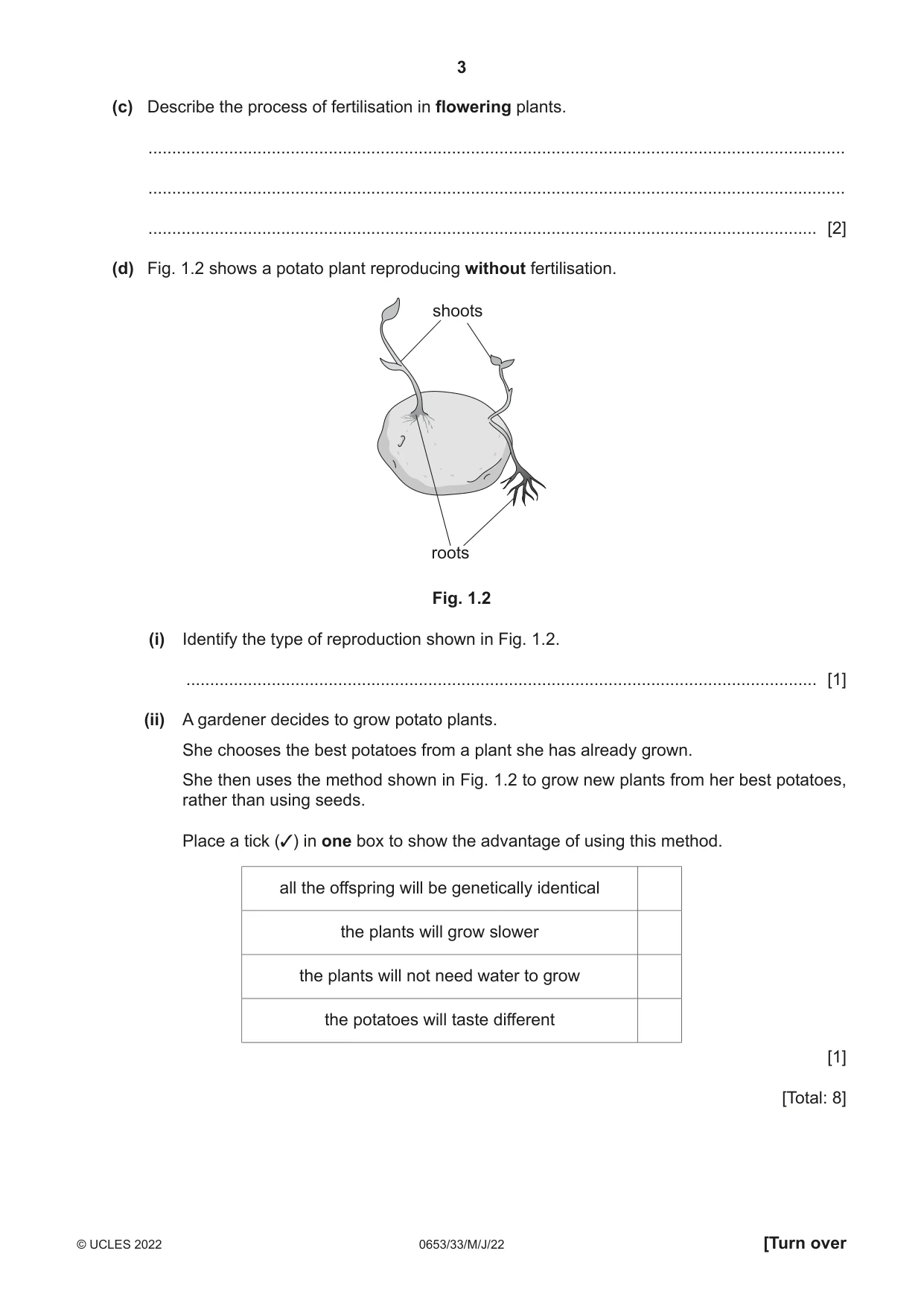 Cambridge IGCSE Science - Combined 0653 2022 May/June Paper 3 · Variant 3 question paper, page 3 of 20