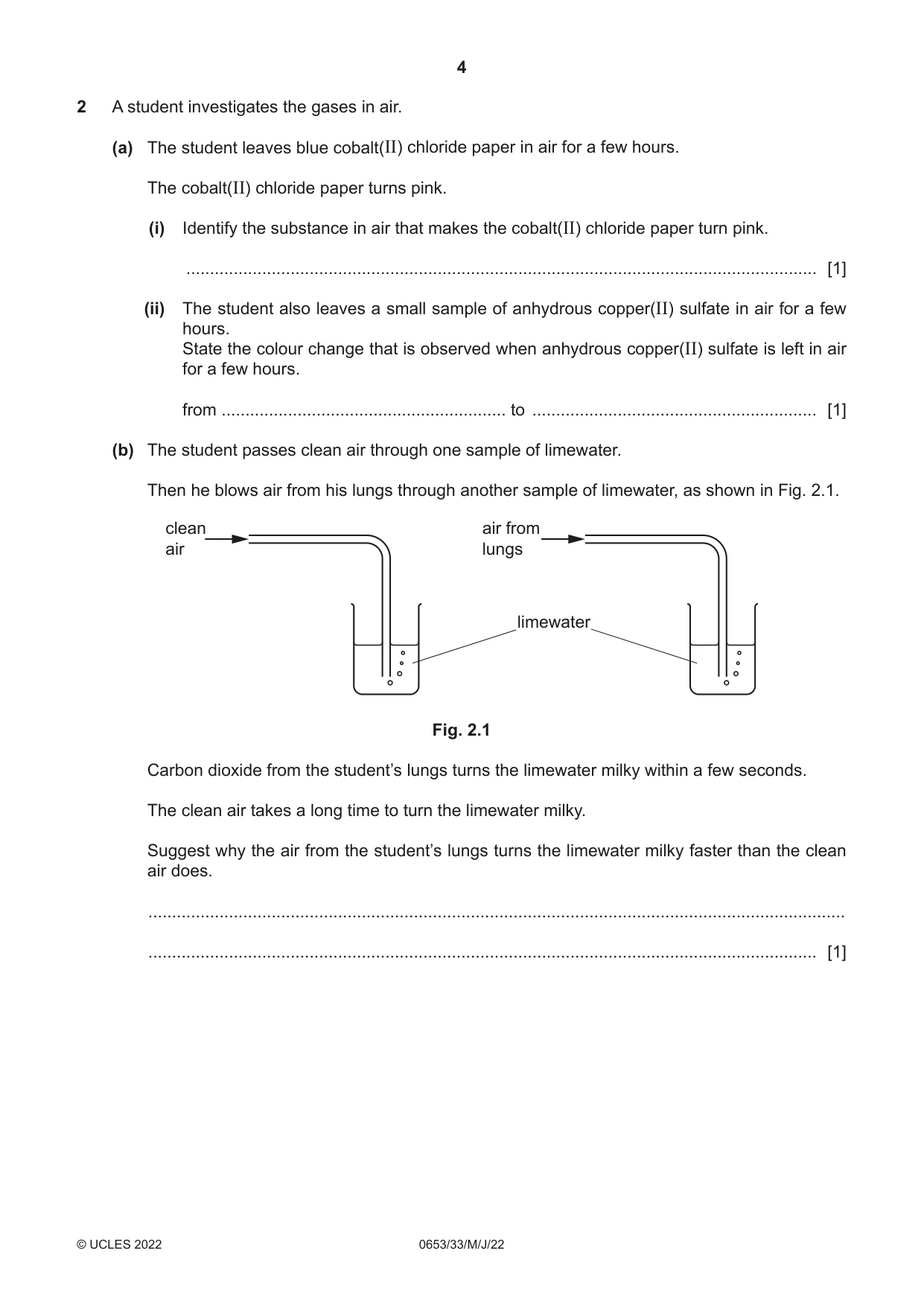 Cambridge IGCSE Science - Combined 0653 2022 May/June Paper 3 · Variant 3 question paper, page 4 of 20