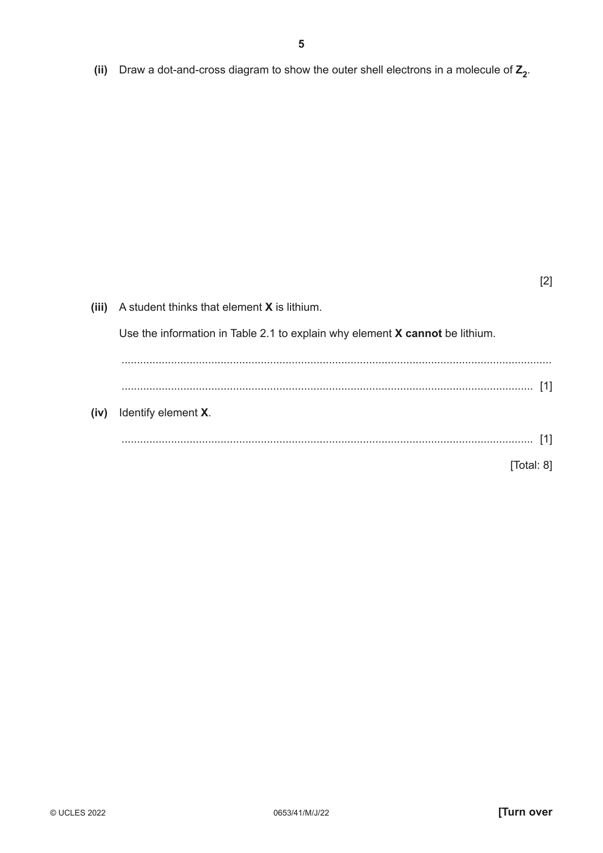 Cambridge IGCSE Science - Combined 0653 2022 May/June Paper 4 · Variant 1 question paper, page 5 of 20