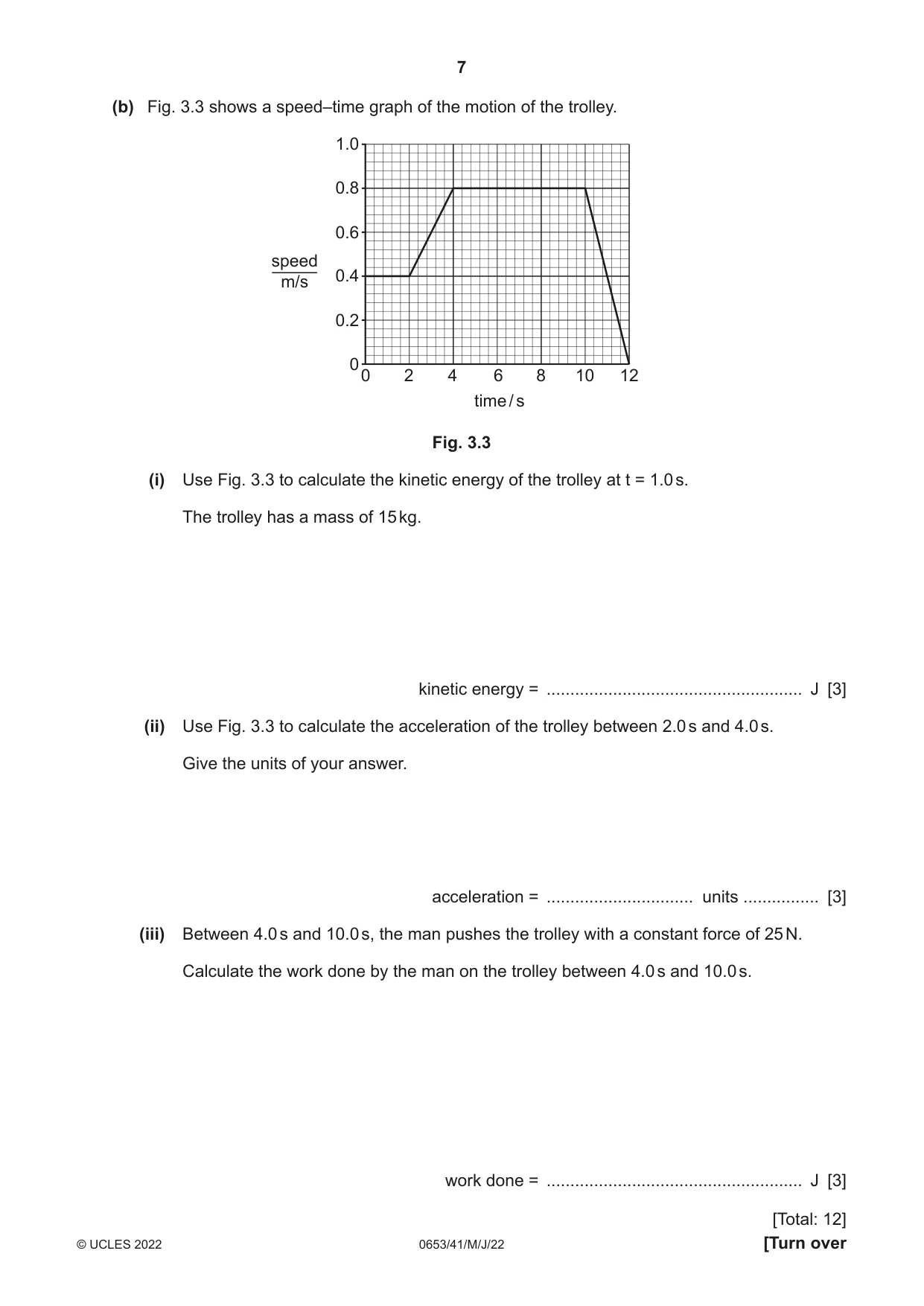 Cambridge IGCSE Science - Combined 0653 2022 May/June Paper 4 · Variant 1 question paper, page 7 of 20