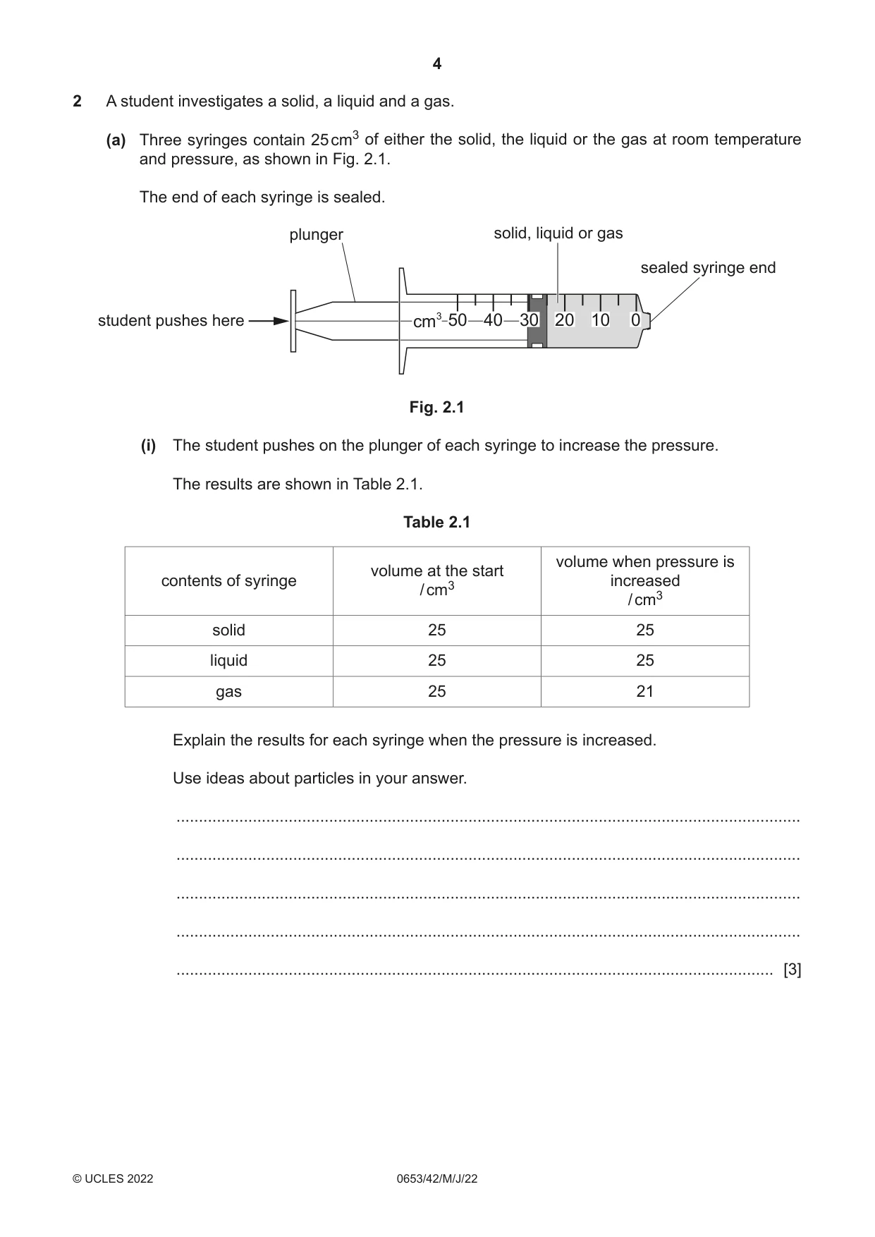 Cambridge IGCSE Science - Combined 0653 2022 May/June Paper 4 · Variant 2 question paper, page 4 of 20