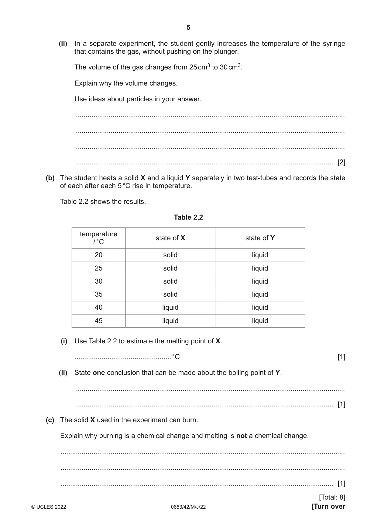 Cambridge IGCSE Science - Combined 0653 2022 May/June Paper 4 · Variant 2 question paper, page 5 of 20