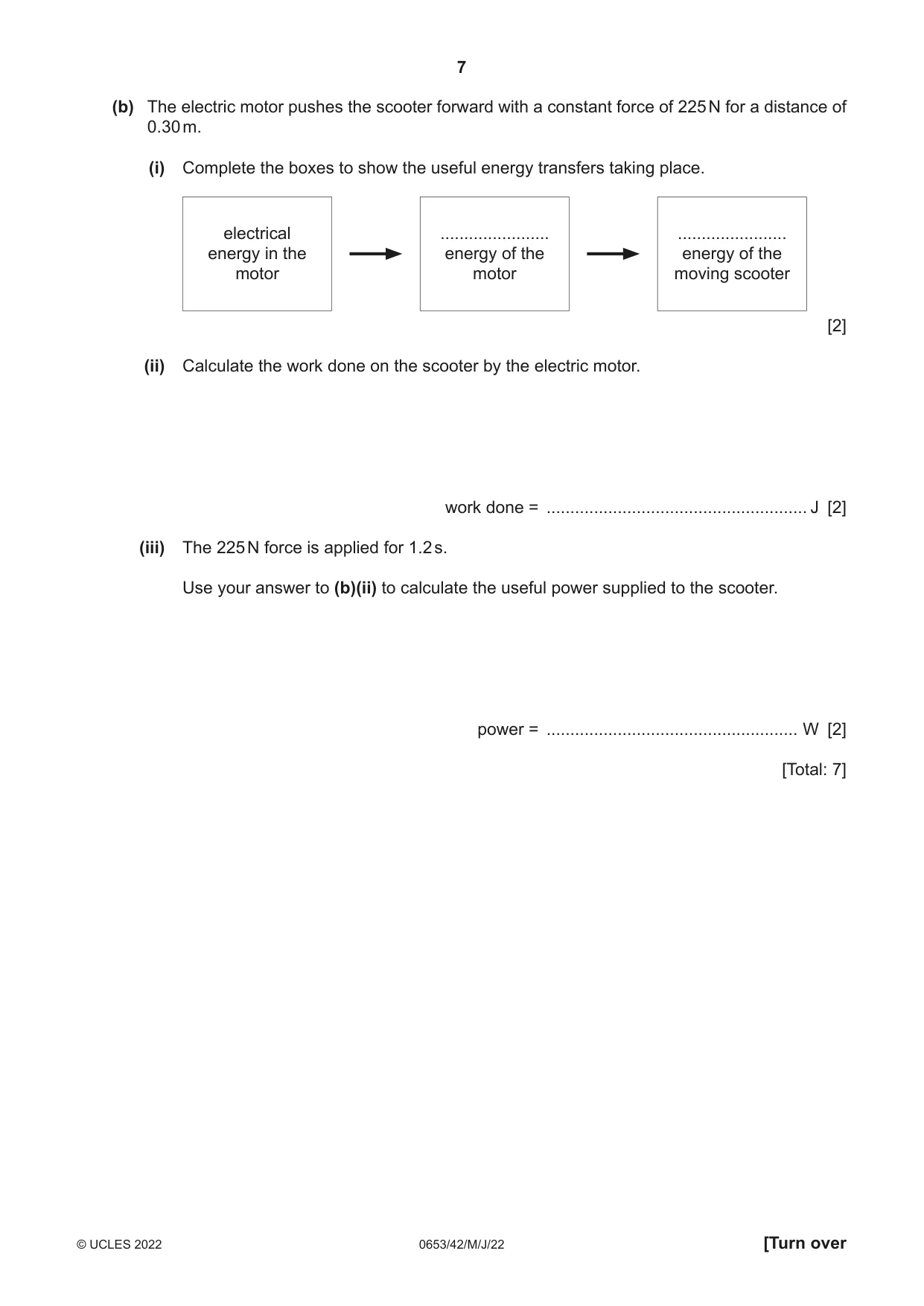 Cambridge IGCSE Science - Combined 0653 2022 May/June Paper 4 · Variant 2 question paper, page 7 of 20