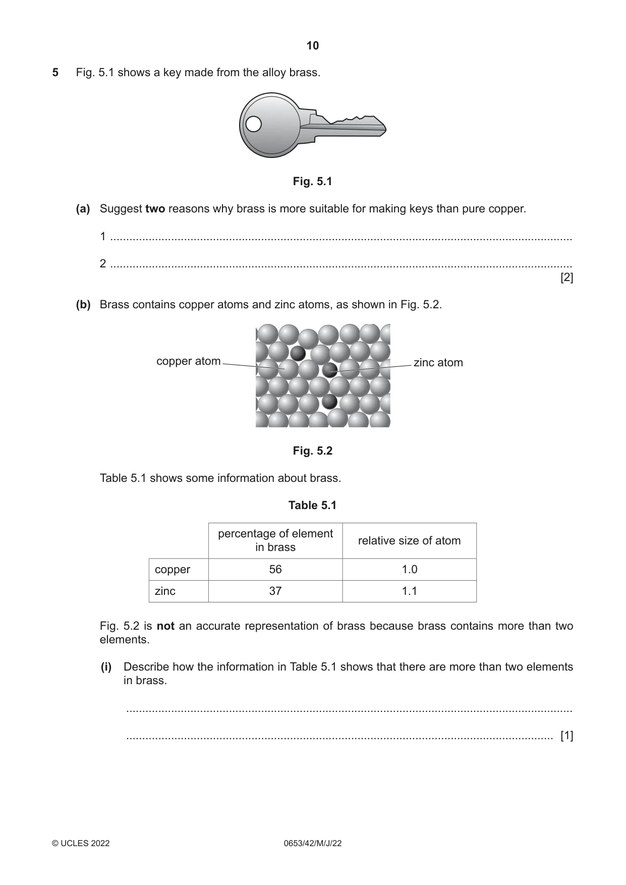 Cambridge IGCSE Science - Combined 0653 2022 May/June Paper 4 · Variant 2 question paper, page 10 of 20