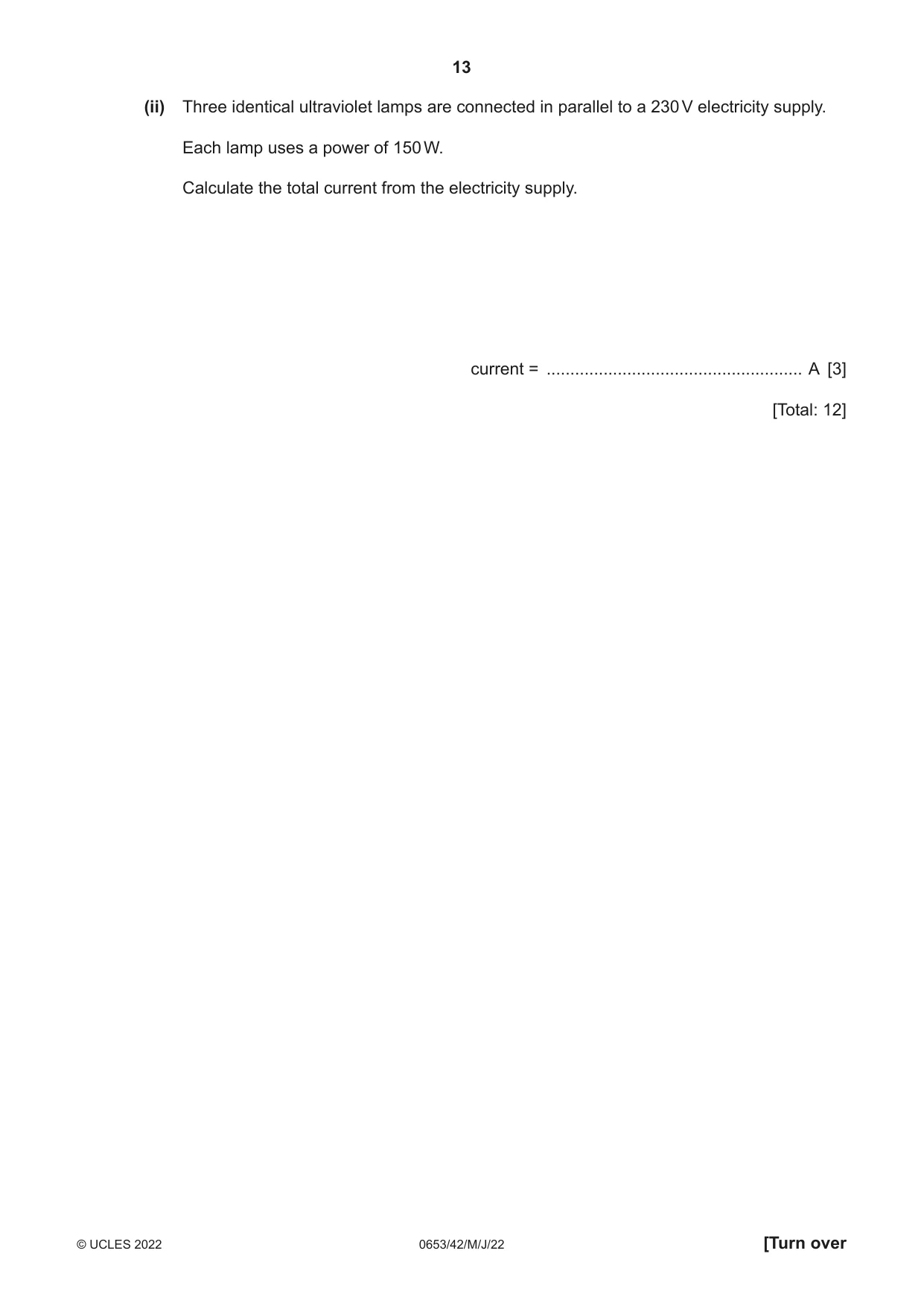 Cambridge IGCSE Science - Combined 0653 2022 May/June Paper 4 · Variant 2 question paper, page 13 of 20