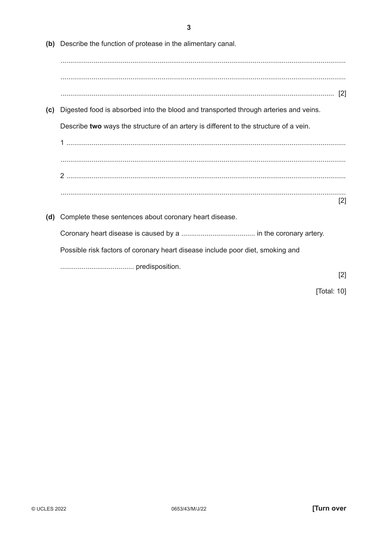 Cambridge IGCSE Science - Combined 0653 2022 May/June Paper 4 · Variant 3 question paper, page 3 of 24
