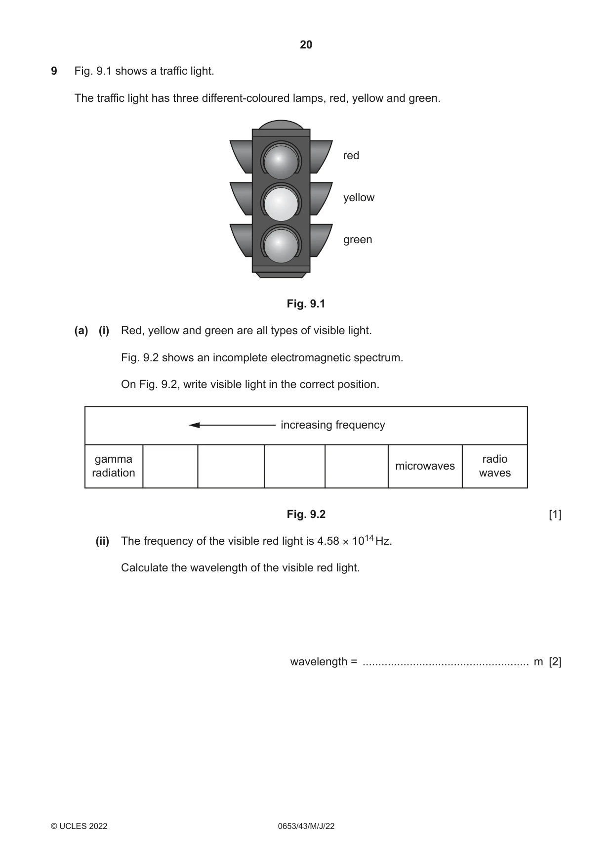 Cambridge IGCSE Science - Combined 0653 2022 May/June Paper 4 · Variant 3 question paper, page 20 of 24