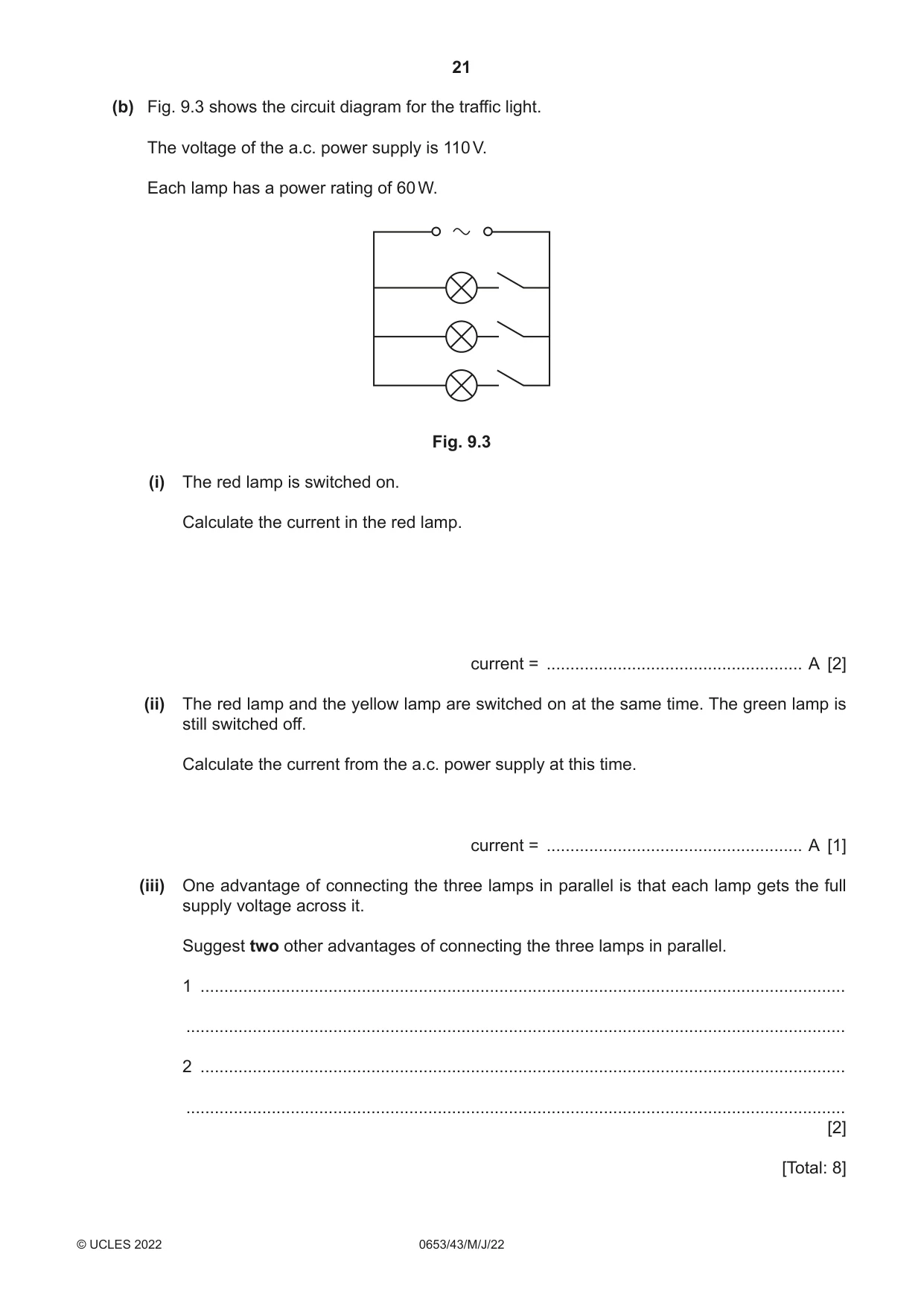 Cambridge IGCSE Science - Combined 0653 2022 May/June Paper 4 · Variant 3 question paper, page 21 of 24