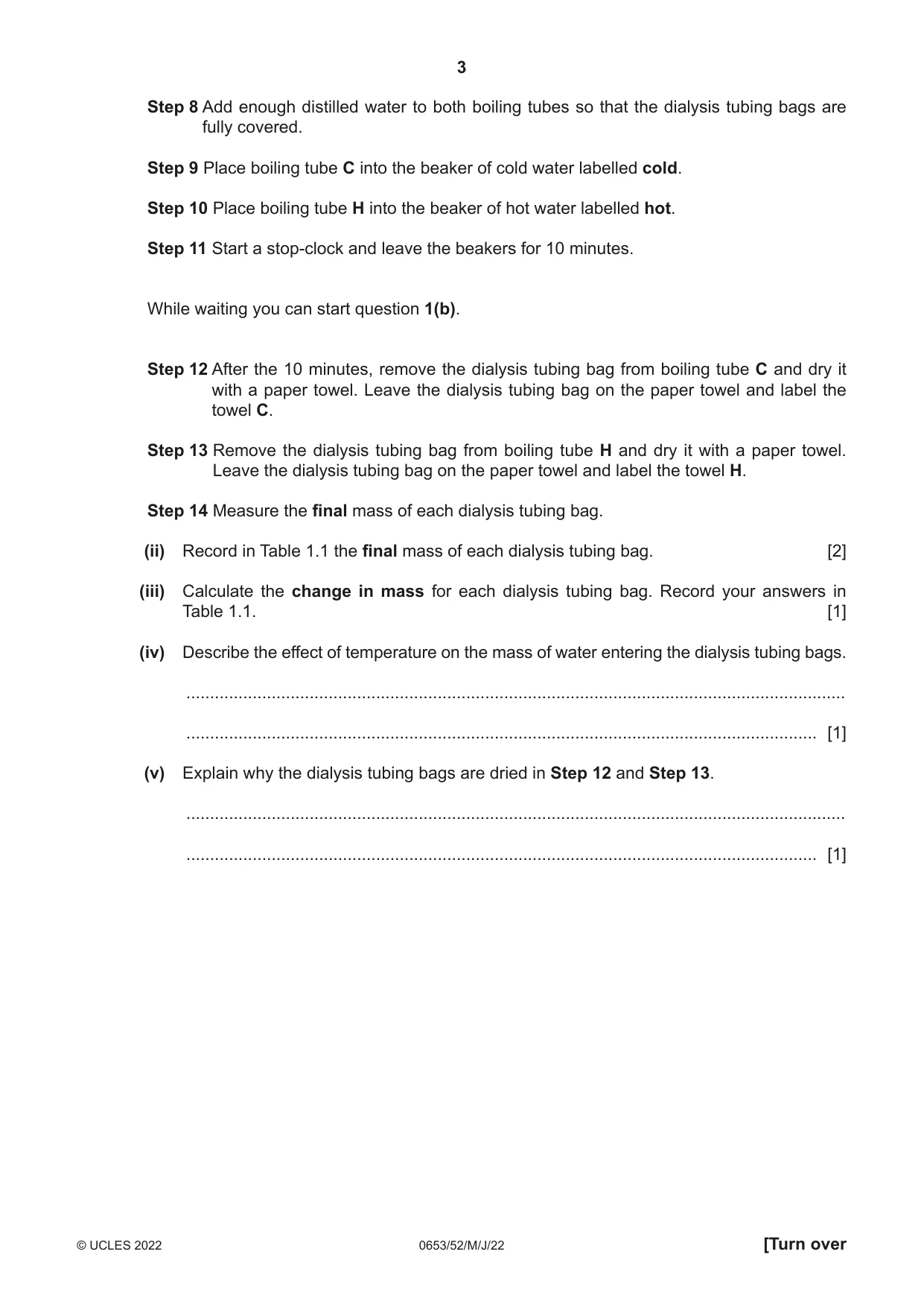 Cambridge IGCSE Science - Combined 0653 2022 May/June Paper 5 · Variant 2 question paper, page 3 of 16