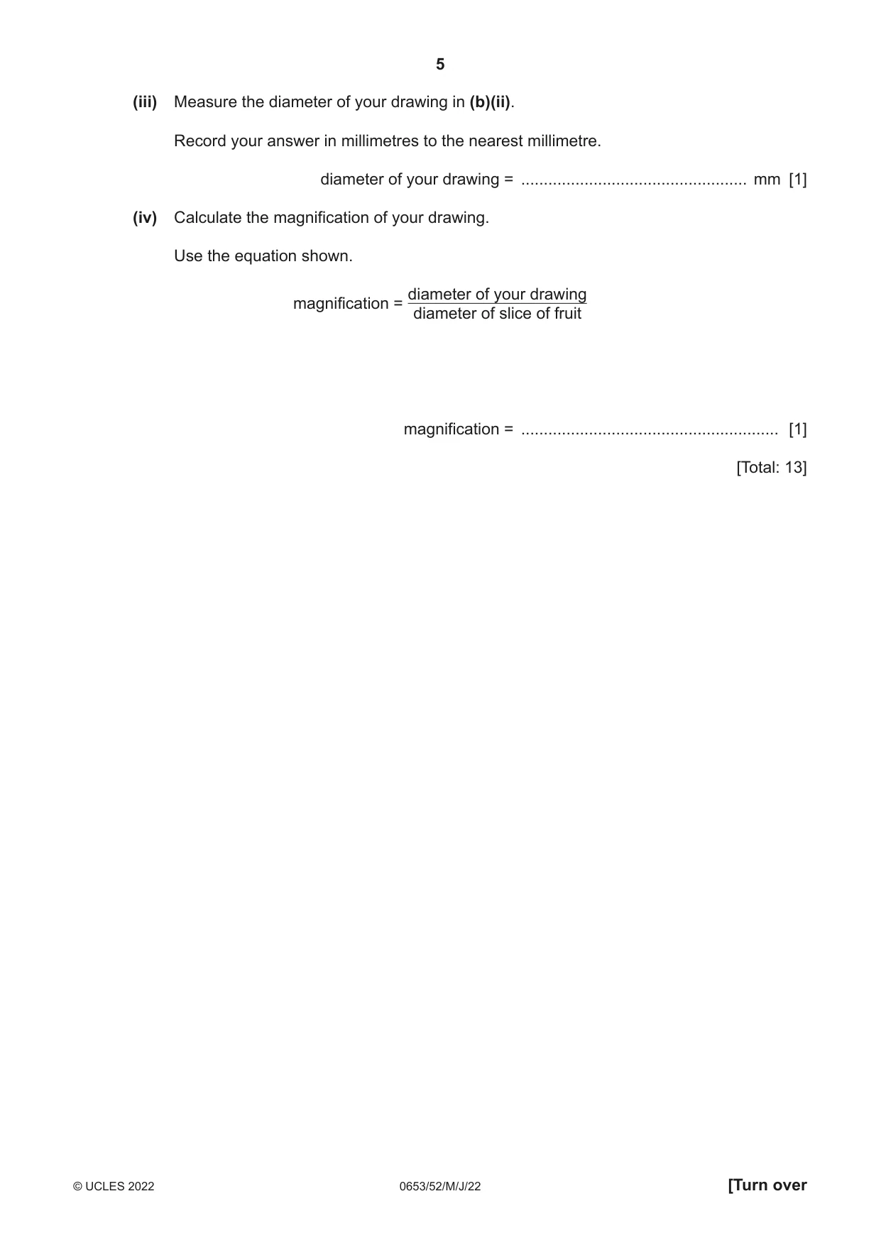 Cambridge IGCSE Science - Combined 0653 2022 May/June Paper 5 · Variant 2 question paper, page 5 of 16