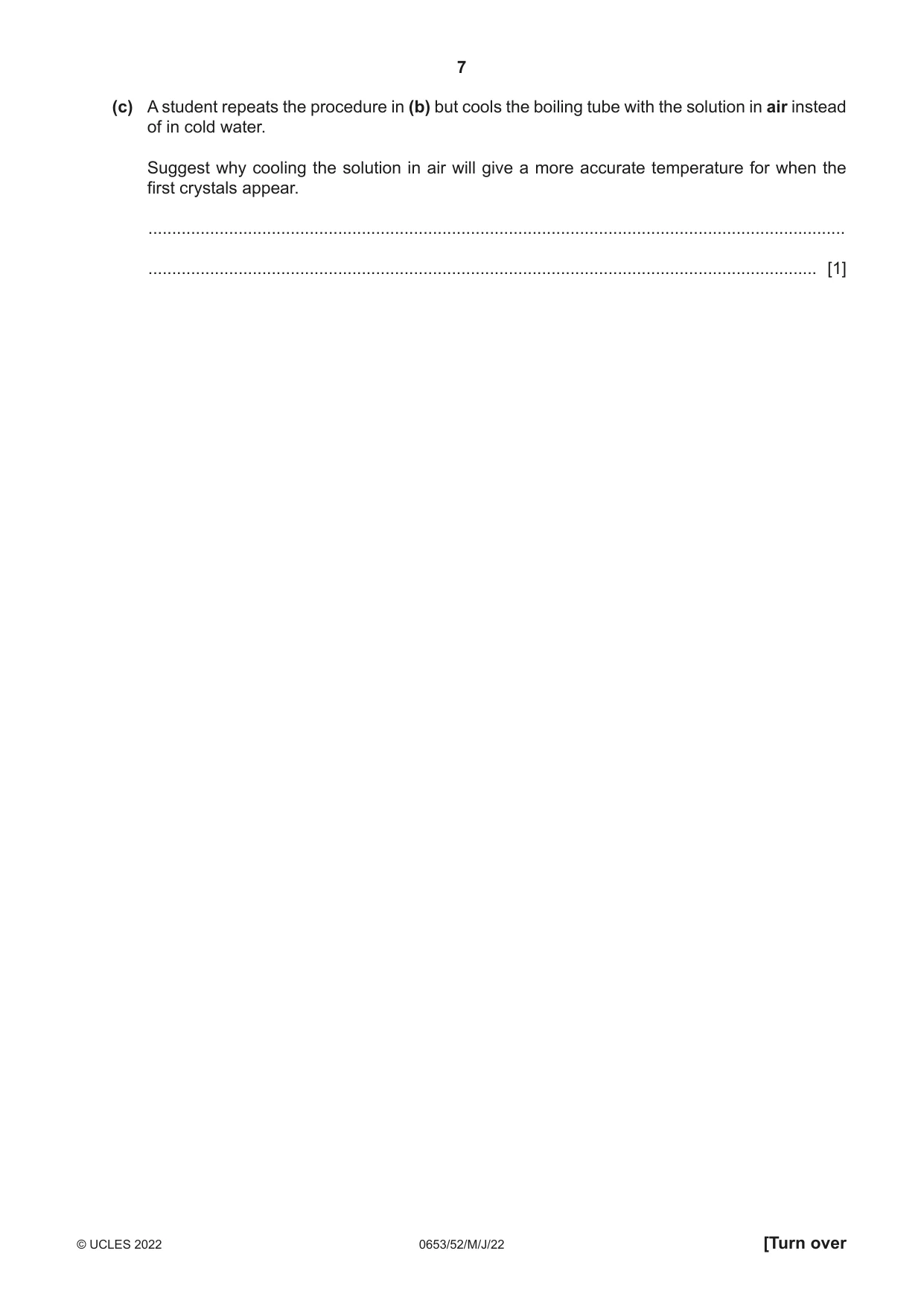 Cambridge IGCSE Science - Combined 0653 2022 May/June Paper 5 · Variant 2 question paper, page 7 of 16