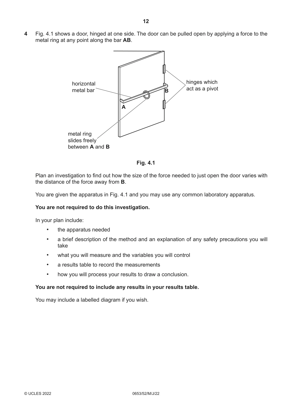 Cambridge IGCSE Science - Combined 0653 2022 May/June Paper 5 · Variant 2 question paper, page 12 of 16