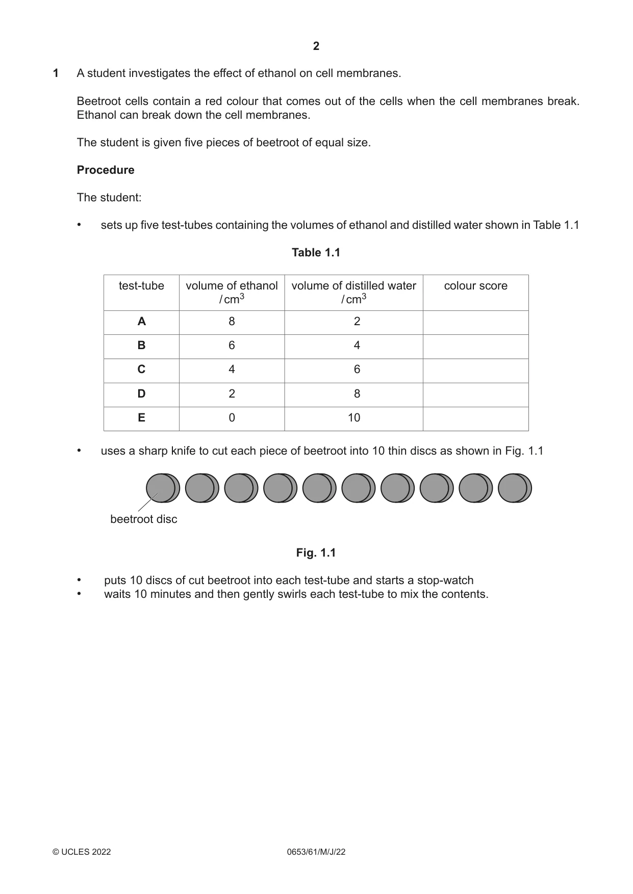 Cambridge IGCSE Science - Combined 0653 2022 May/June Paper 6 · Variant 1 question paper, page 2 of 16