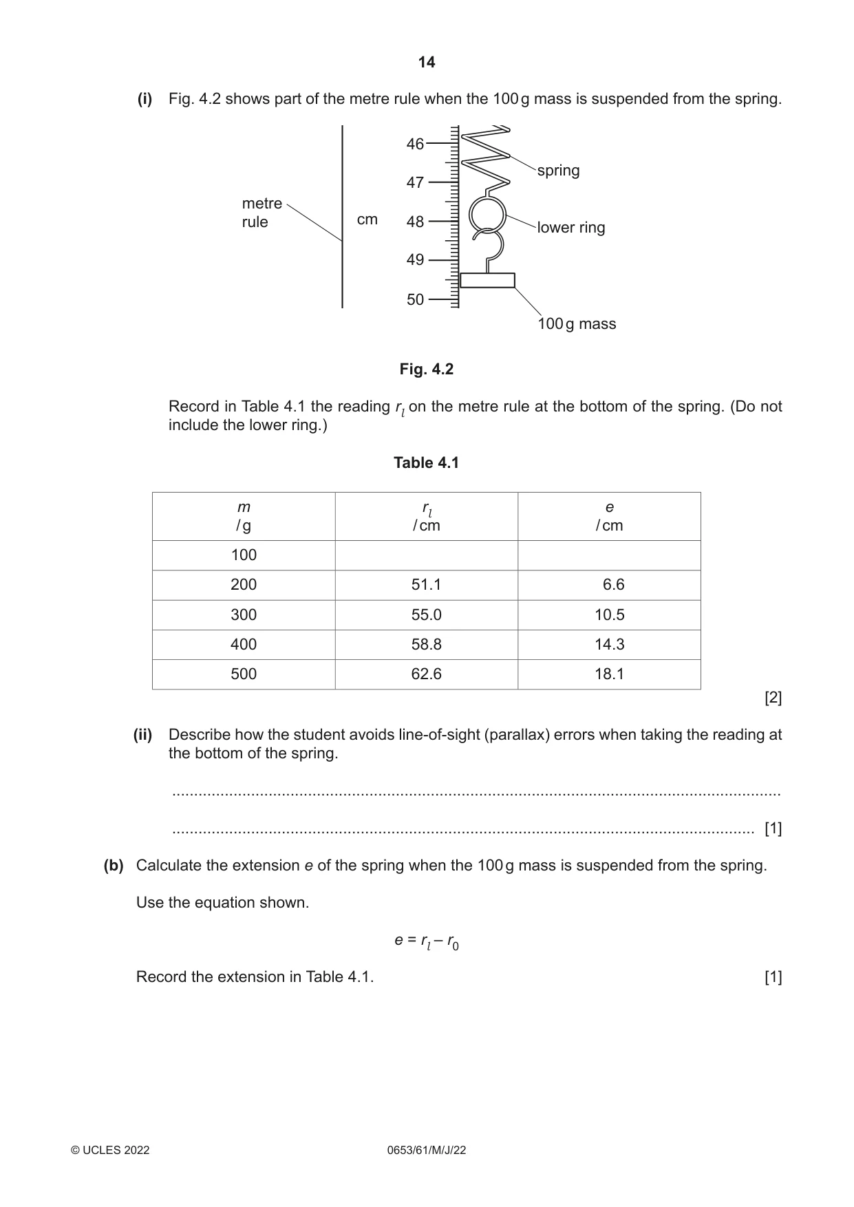Cambridge IGCSE Science - Combined 0653 2022 May/June Paper 6 · Variant 1 question paper, page 14 of 16