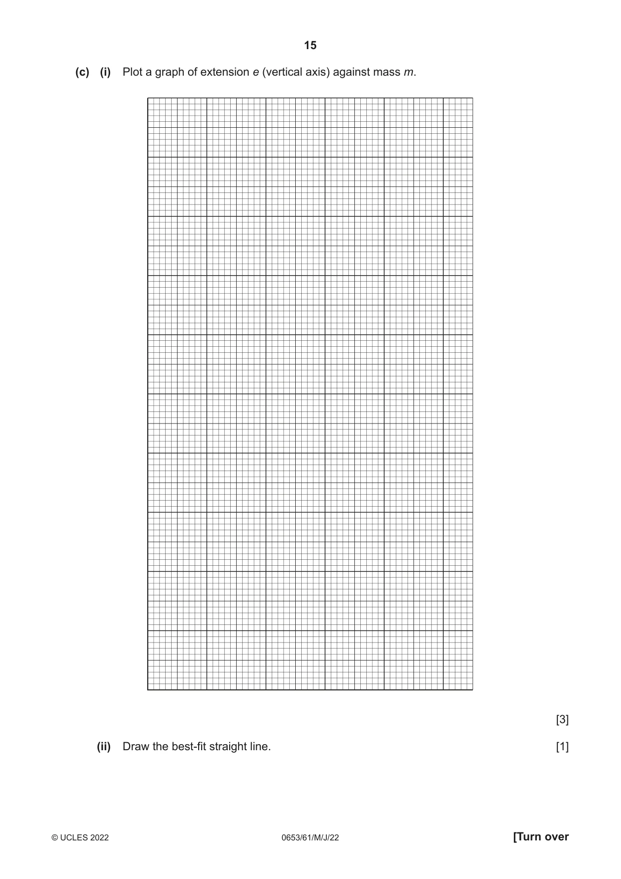 Cambridge IGCSE Science - Combined 0653 2022 May/June Paper 6 · Variant 1 question paper, page 15 of 16
