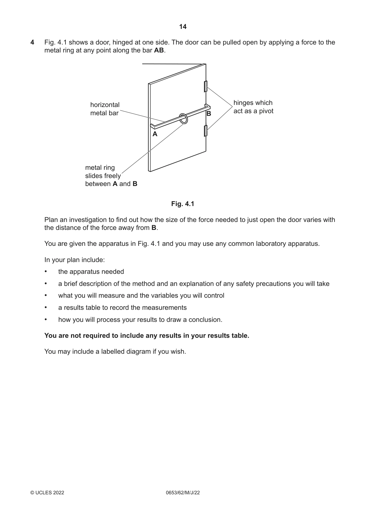Cambridge IGCSE Science - Combined 0653 2022 May/June Paper 6 · Variant 2 question paper, page 14 of 16