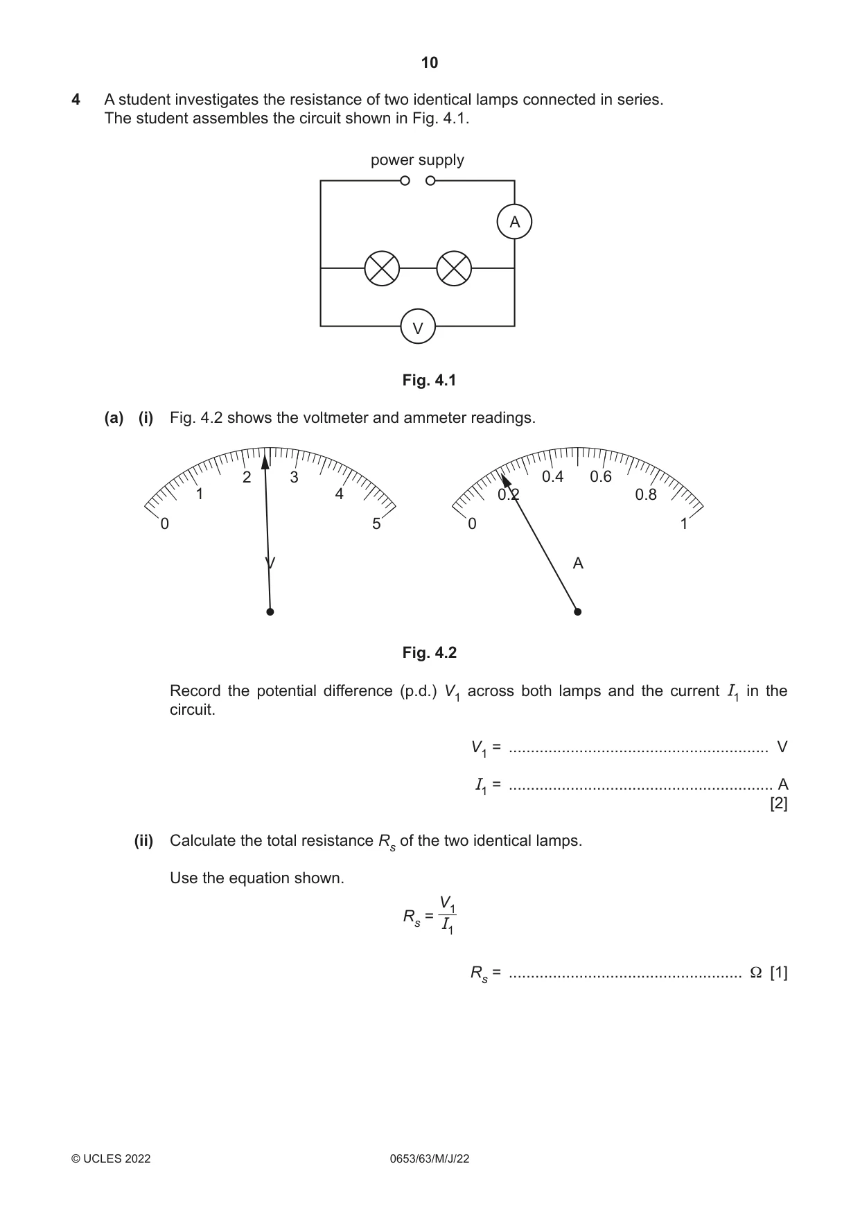 Cambridge IGCSE Science - Combined 0653 2022 May/June Paper 6 · Variant 3 question paper, page 10 of 12