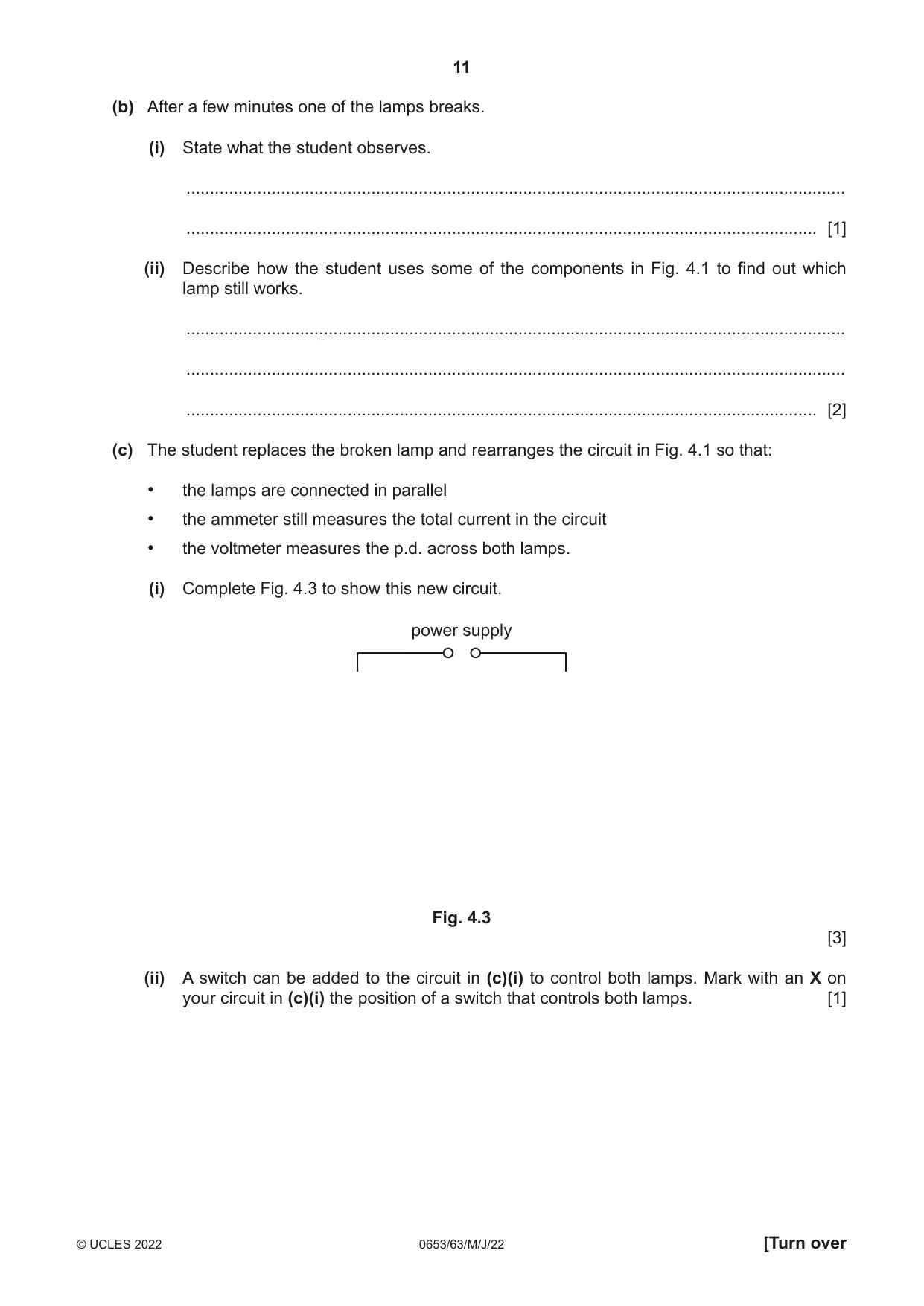 Cambridge IGCSE Science - Combined 0653 2022 May/June Paper 6 · Variant 3 question paper, page 11 of 12