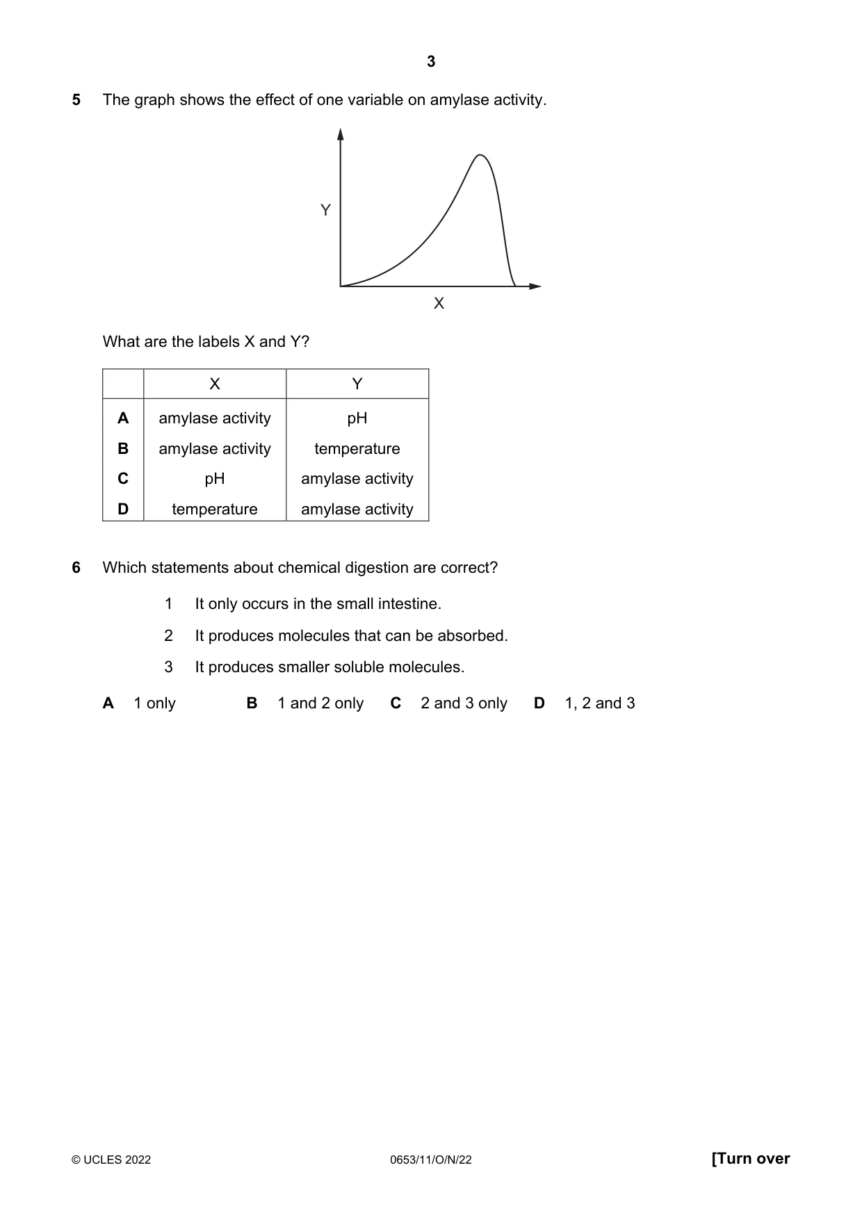 Cambridge IGCSE Science - Combined 0653 2022 Oct/Nov Paper 1 · Variant 1 question paper, page 3 of 16